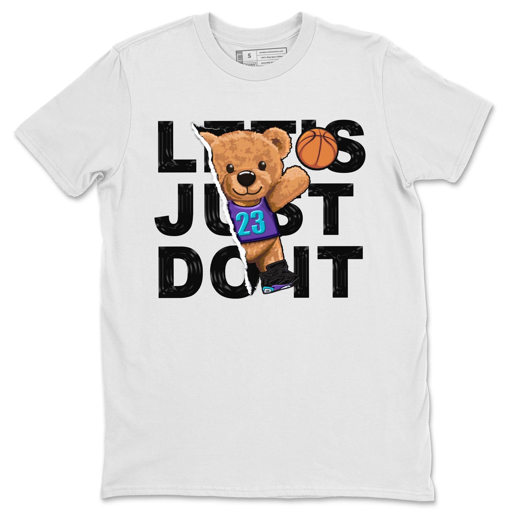 AJ6 Aqua shirt to match jordans Rip Out Bear sneaker release tees Air Jordan 6 Aqua Drip Gear Zone Unisex Streetwear Clothing White 2 T-Shirt