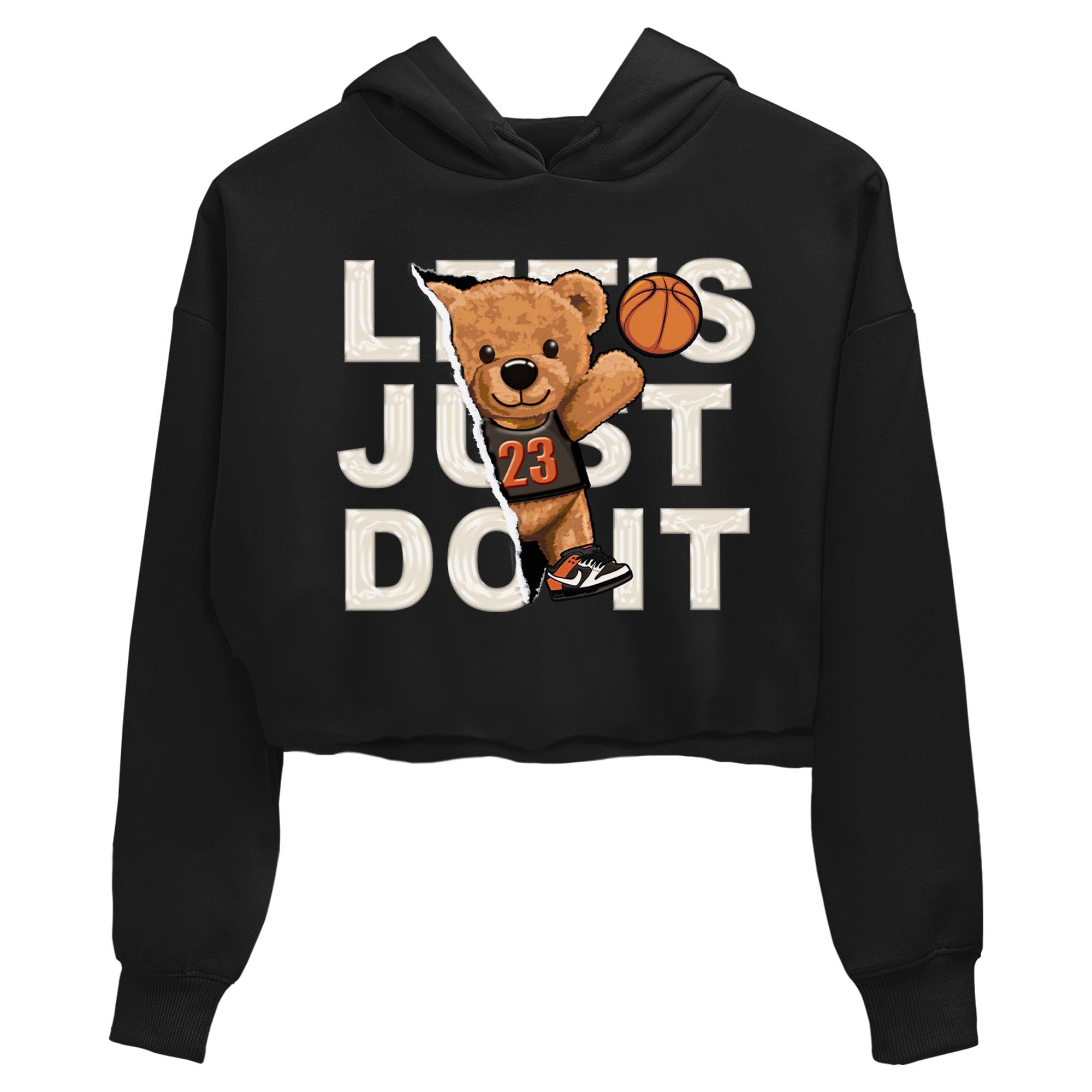 Nike Low Dunk Red Panda shirt to match jordans Rip Out Bear sneaker tees Nike Dunk Red Panda Drip Gear Zone Black 2 Crop T-Shirt