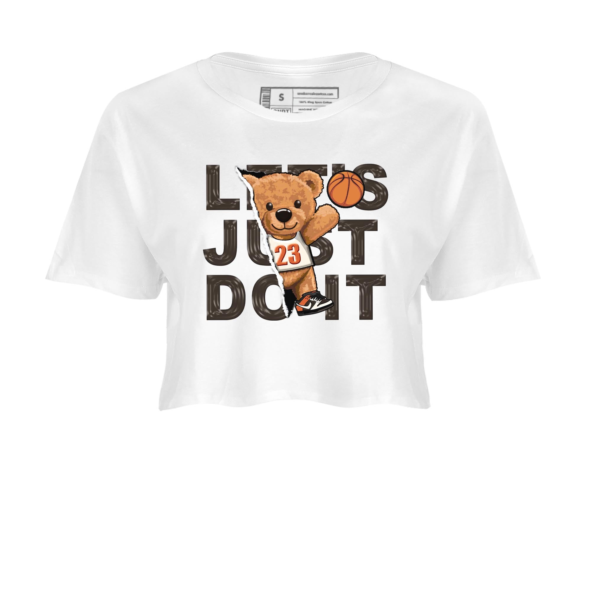 Nike Low Dunk Red Panda shirt to match jordans Rip Out Bear sneaker tees Nike Dunk Red Panda Drip Gear Zone White 2 Crop T-Shirt