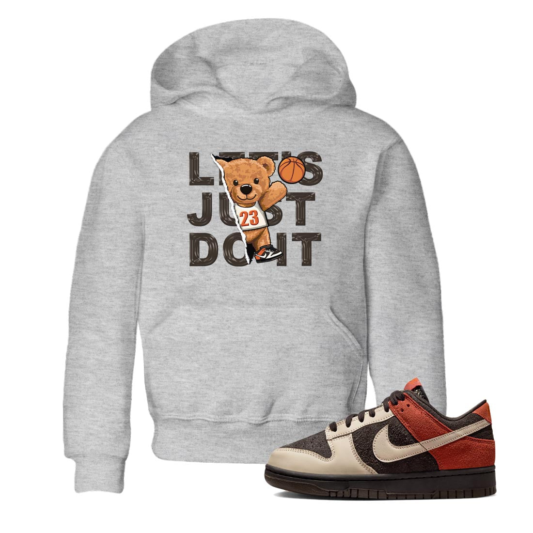 Nike Low Dunk Red Panda shirt to match jordans Rip Out Bear sneaker tees Nike Dunk Red Panda Drip Gear Zone Baby Toddler Heather Grey 1 T-Shirt