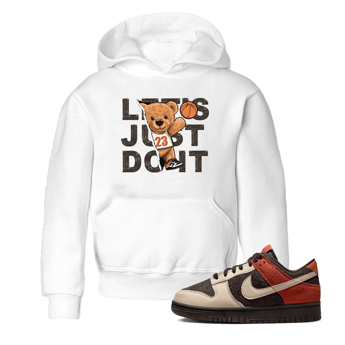 Nike Low Dunk Red Panda shirt to match jordans Rip Out Bear sneaker tees Nike Dunk Red Panda Drip Gear Zone Baby Toddler White 1 T-Shirt
