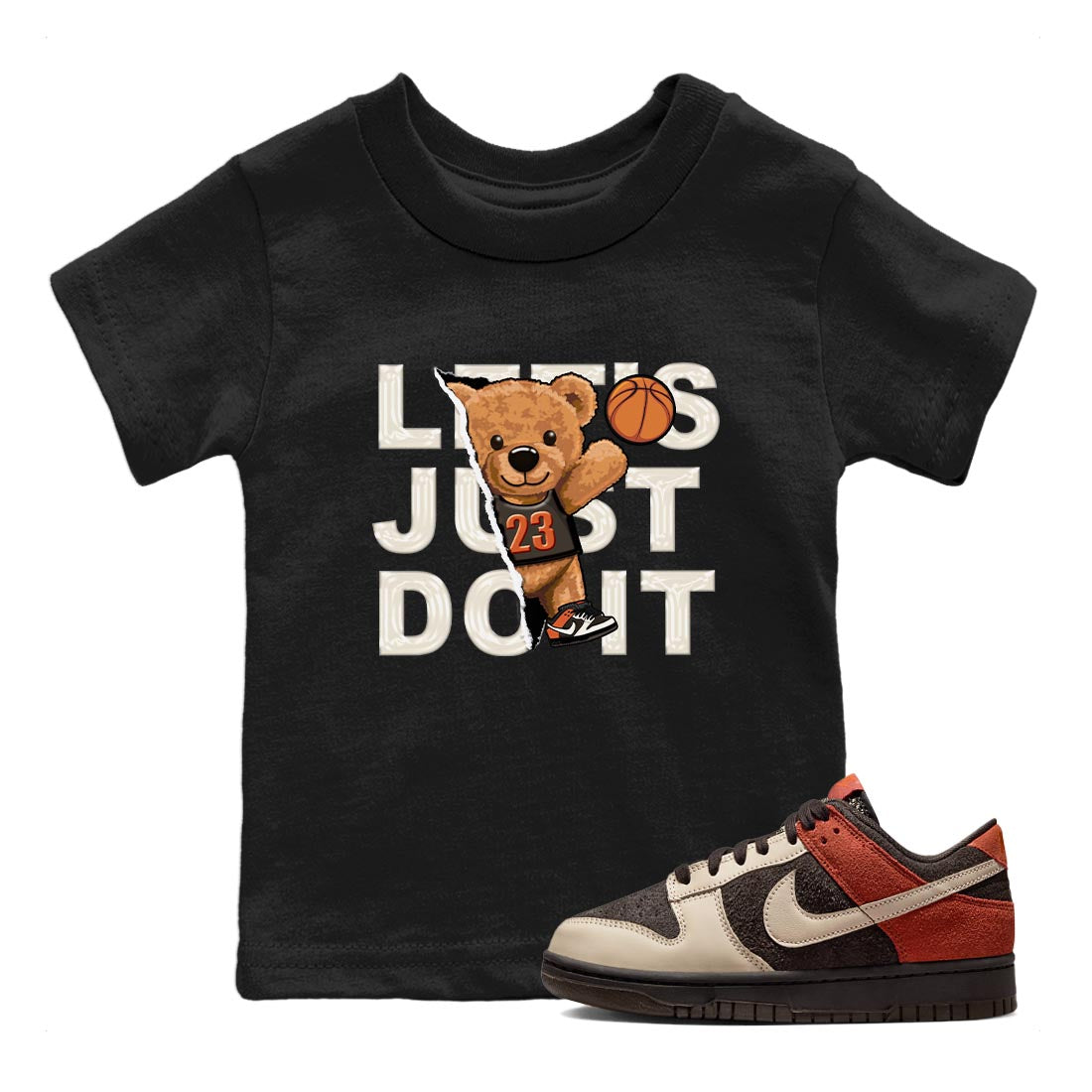 Nike Low Dunk Red Panda shirt to match jordans Rip Out Bear sneaker tees Nike Dunk Red Panda Drip Gear Zone Baby Toddler Black 1 T-Shirt