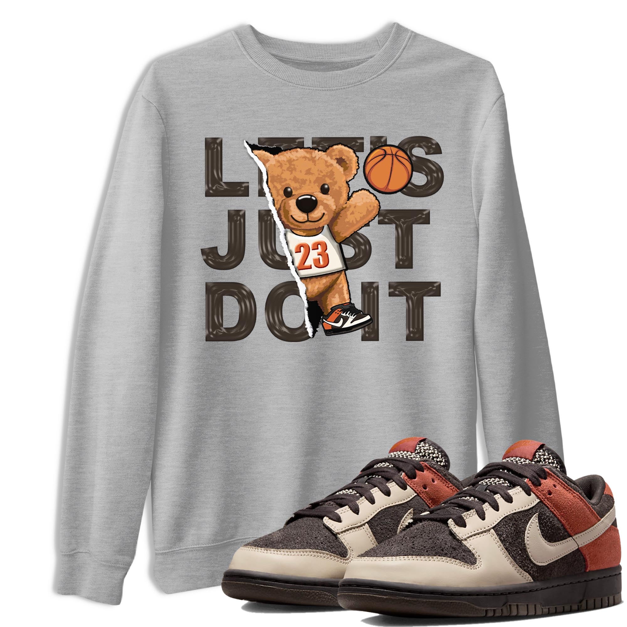 Nike Low Dunk Red Panda shirt to match jordans Rip Out Bear sneaker tees Nike Dunk Red Panda Drip Gear Zone Unisex Streetwear Clothing Heather Grey 1 T-Shirt