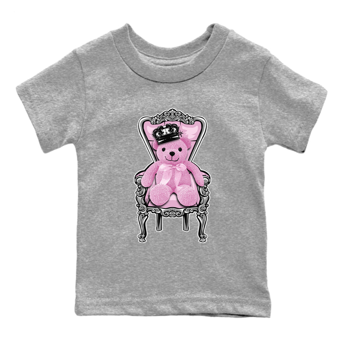 4s Retro Orchid shirts to match jordans Royal Bear sneaker match tees Air Jordan 4 WMNS Orchid match shoes to clothes Drip Gear Zone Youth Baby Heather Grey 2 tee