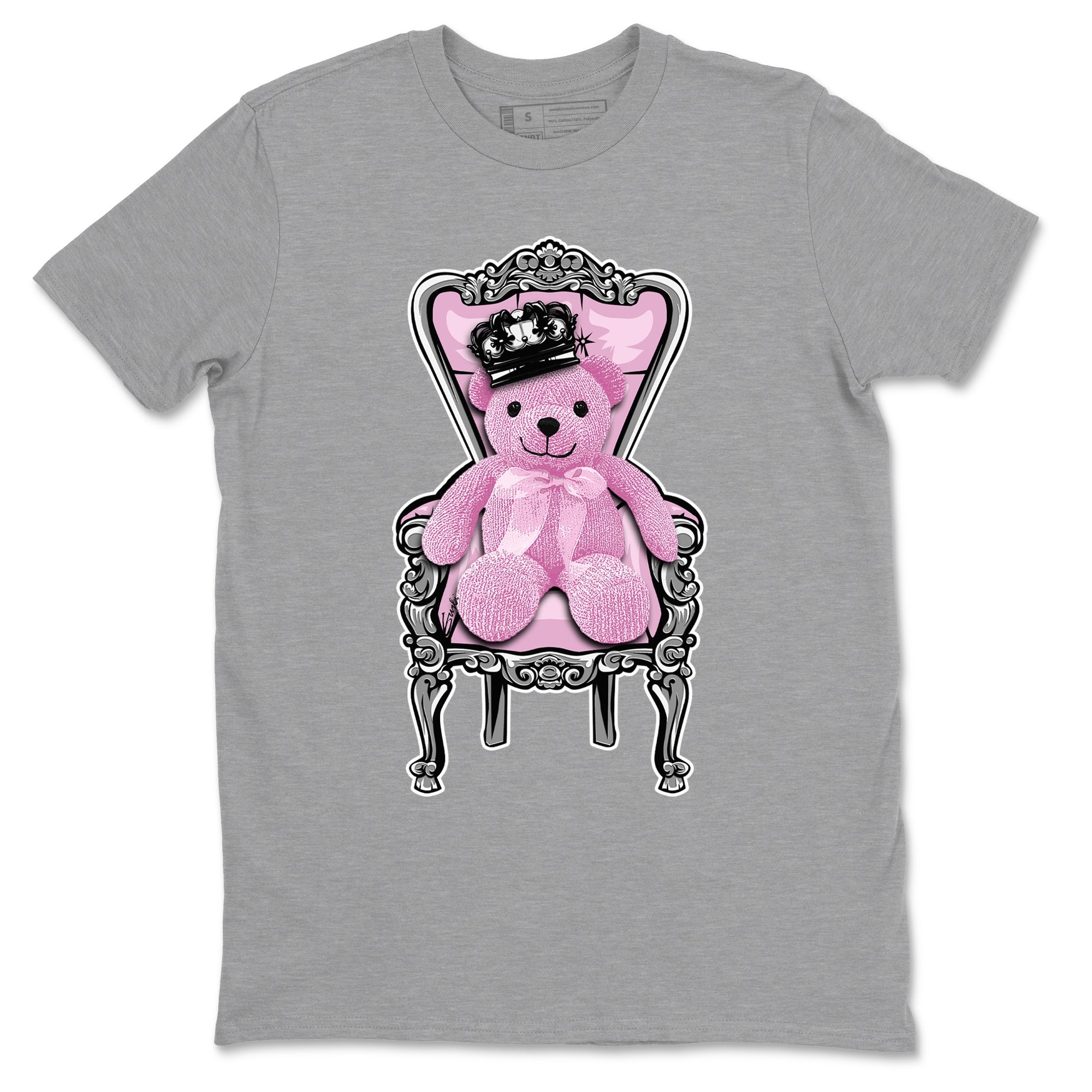 4s Retro Orchid shirts to match jordans Royal Bear sneaker match tees Air Jordan 4 WMNS Orchid match shoes to clothes Drip Gear Zone unisex cotton Heather Grey 2 shirts