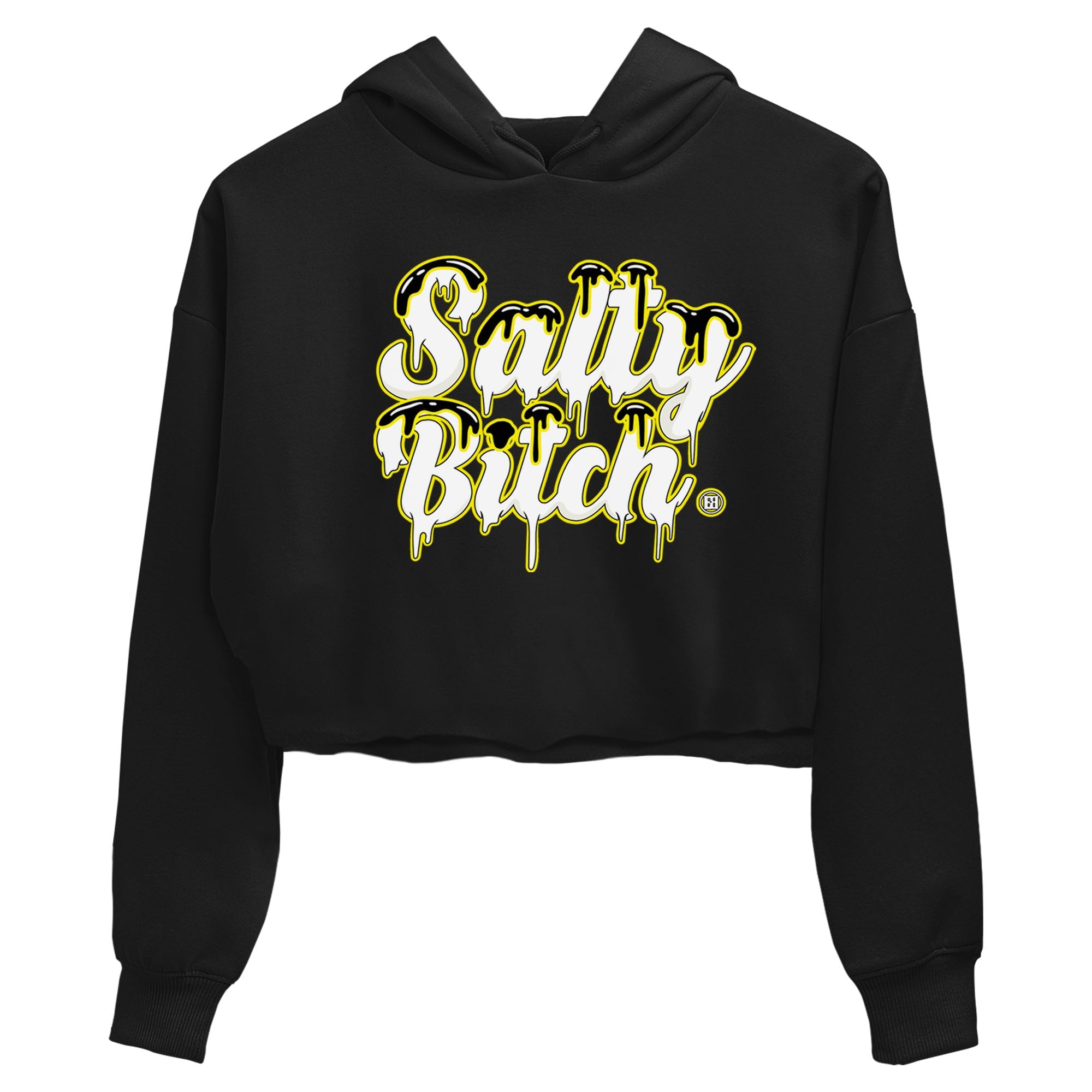 Air Jordan 4 Retro Vivid Sulfur shirt to match jordans Salty Bitch sneaker tees 4s Vivid Sulfur Drip Gear Zone Black 2 crop length shirt