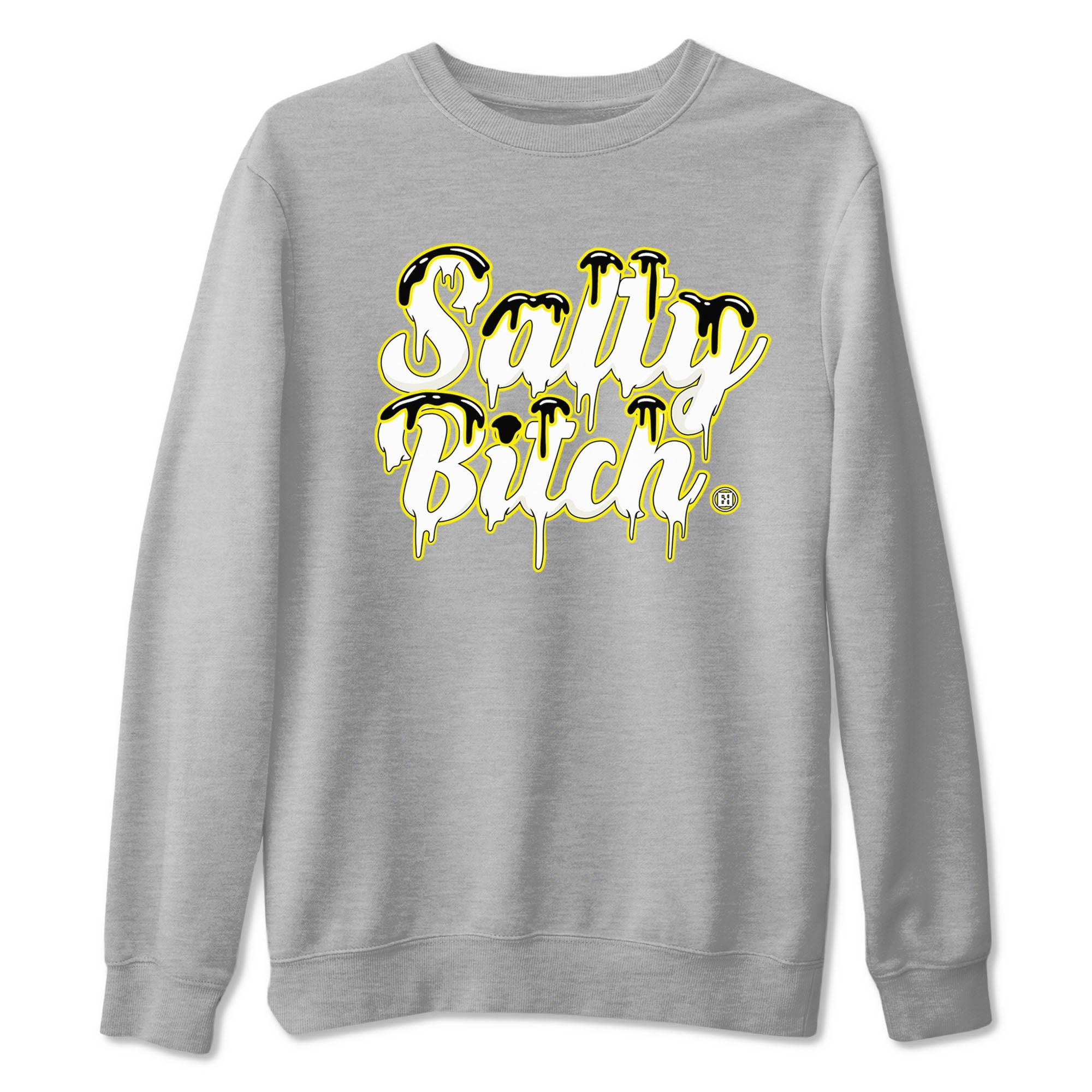 Air Jordan 4 Retro Vivid Sulfur shirt to match jordans Salty Bitch sneaker tees 4s Vivid Sulfur Drip Gear Zone unisex cotton Heather Grey 2 crew neck shirt