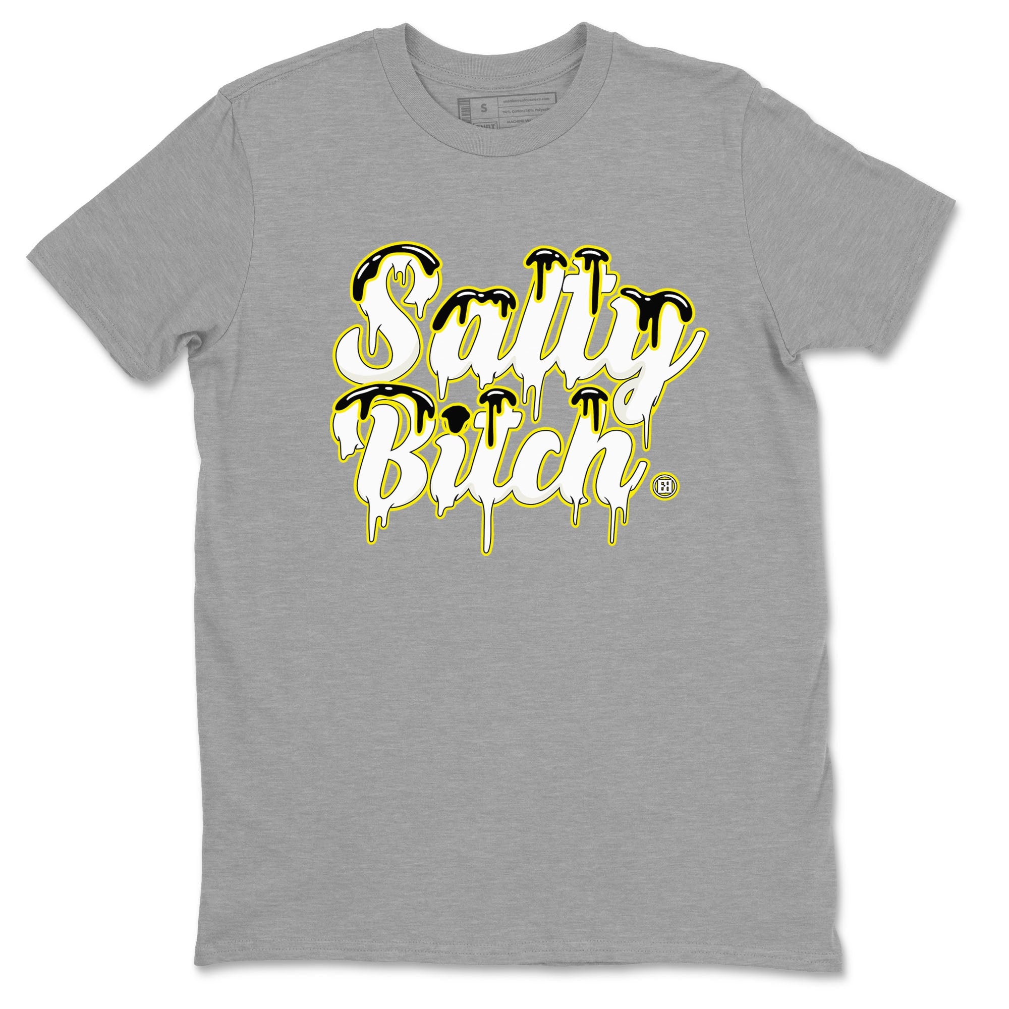 Air Jordan 4 Retro Vivid Sulfur shirt to match jordans Salty Bitch sneaker tees 4s Vivid Sulfur Drip Gear Zone unisex cotton Heather Grey 2 crew neck shirt