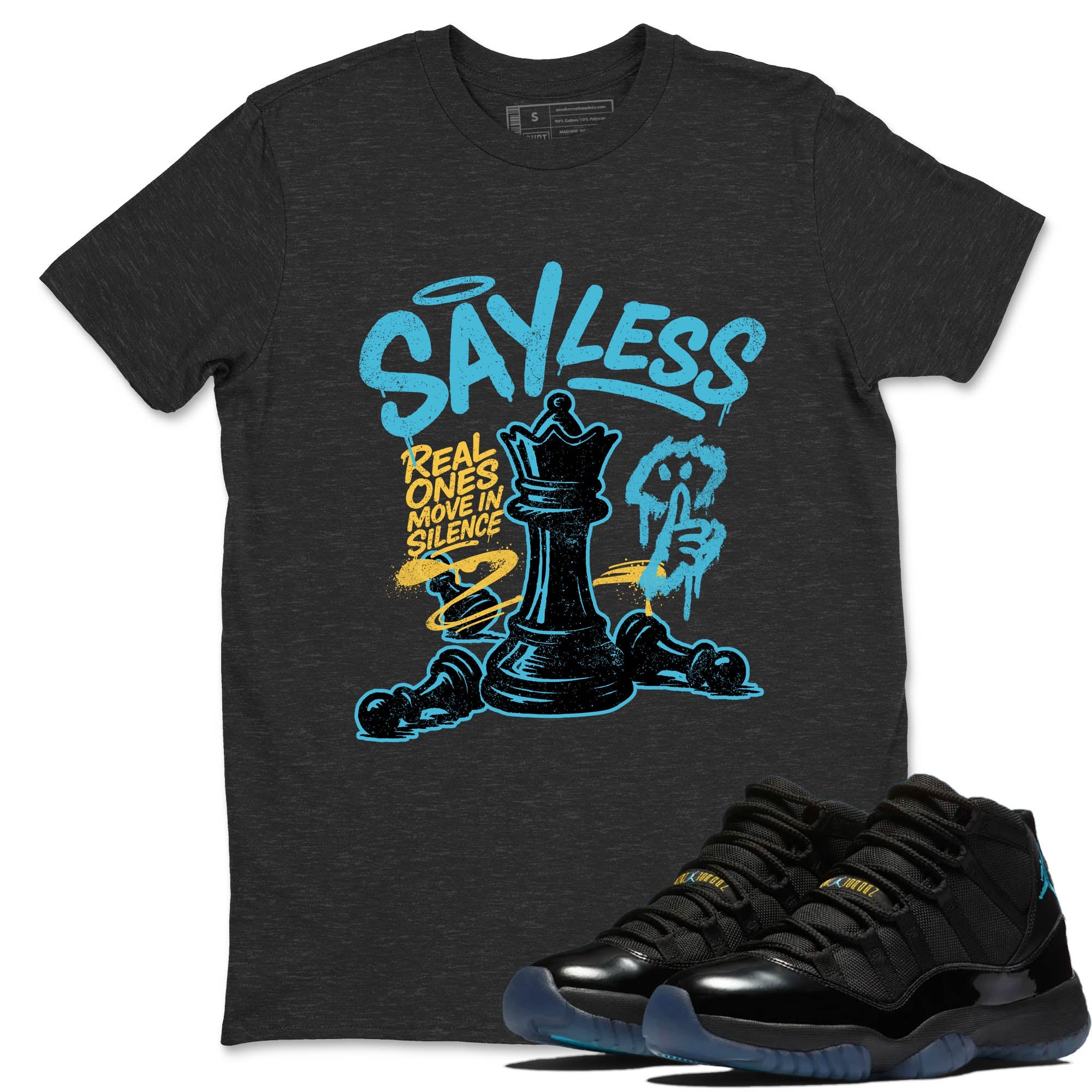 Sneaker Threads  Sneaker Tees To Match Air Jordan 11 Retro Gamma  Say Less Graphic Tee Charcoal Heather 1. Perfect for Jordan releases 2025 colorways.