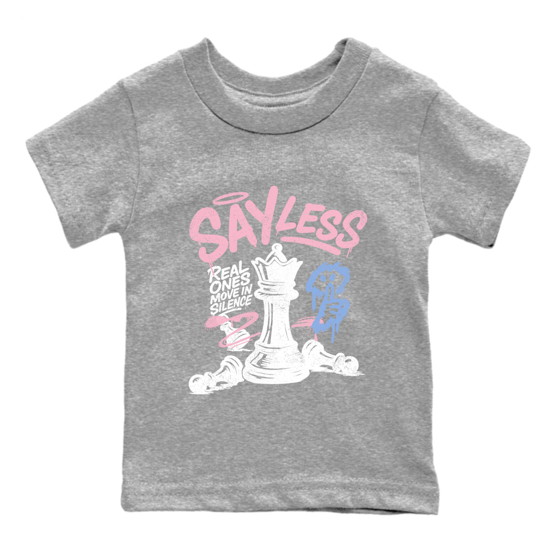 Sneaker match tees  Sneaker Tees To Match Air Jordan 5 Medium Soft Pink Shoes  Say Less Kids T-Shirt Heather Grey 2