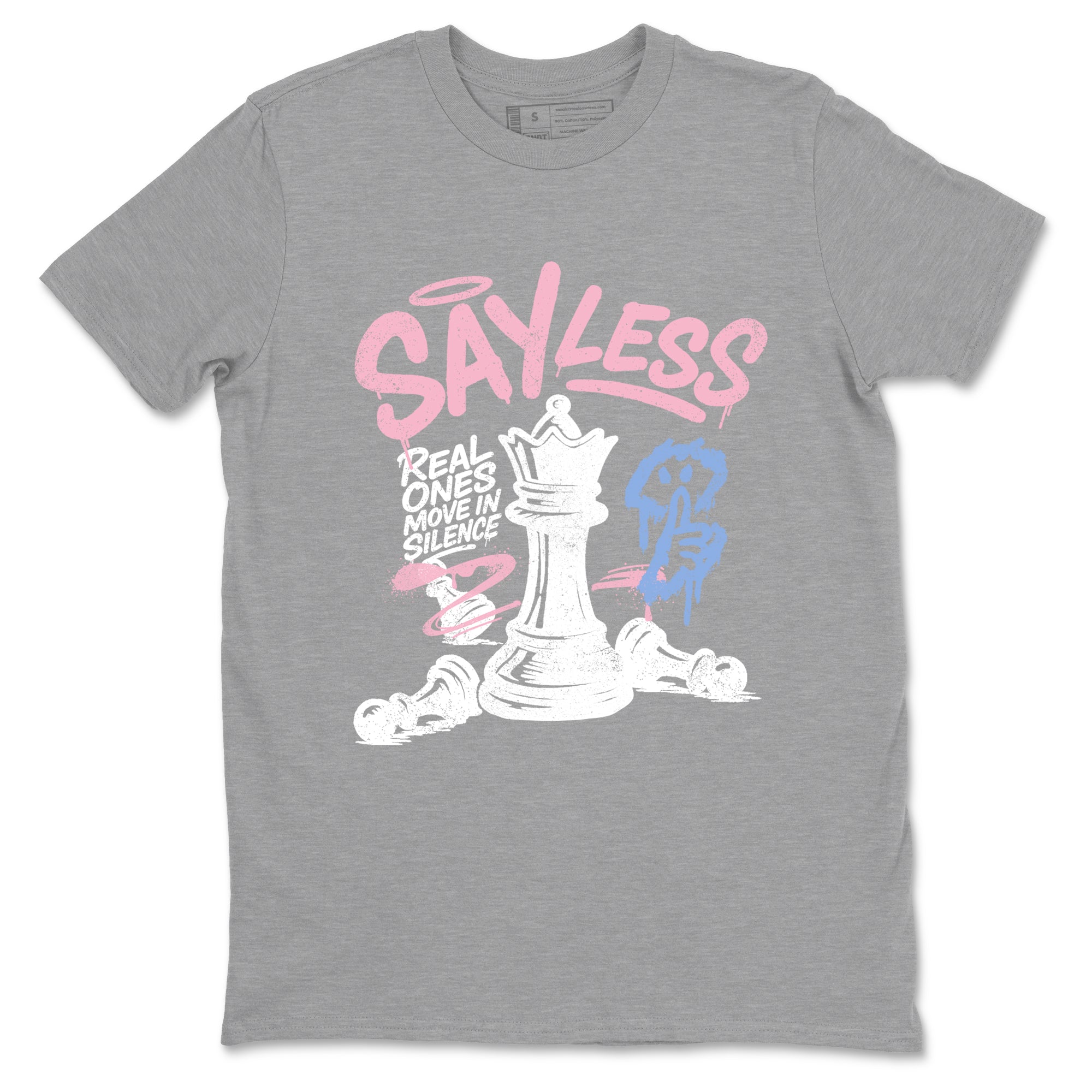 Sneaker match tees  Sneaker Tees To Match Air Jordan 5 Medium Soft Pink Shoes  Say Less Tee Heather Grey 2