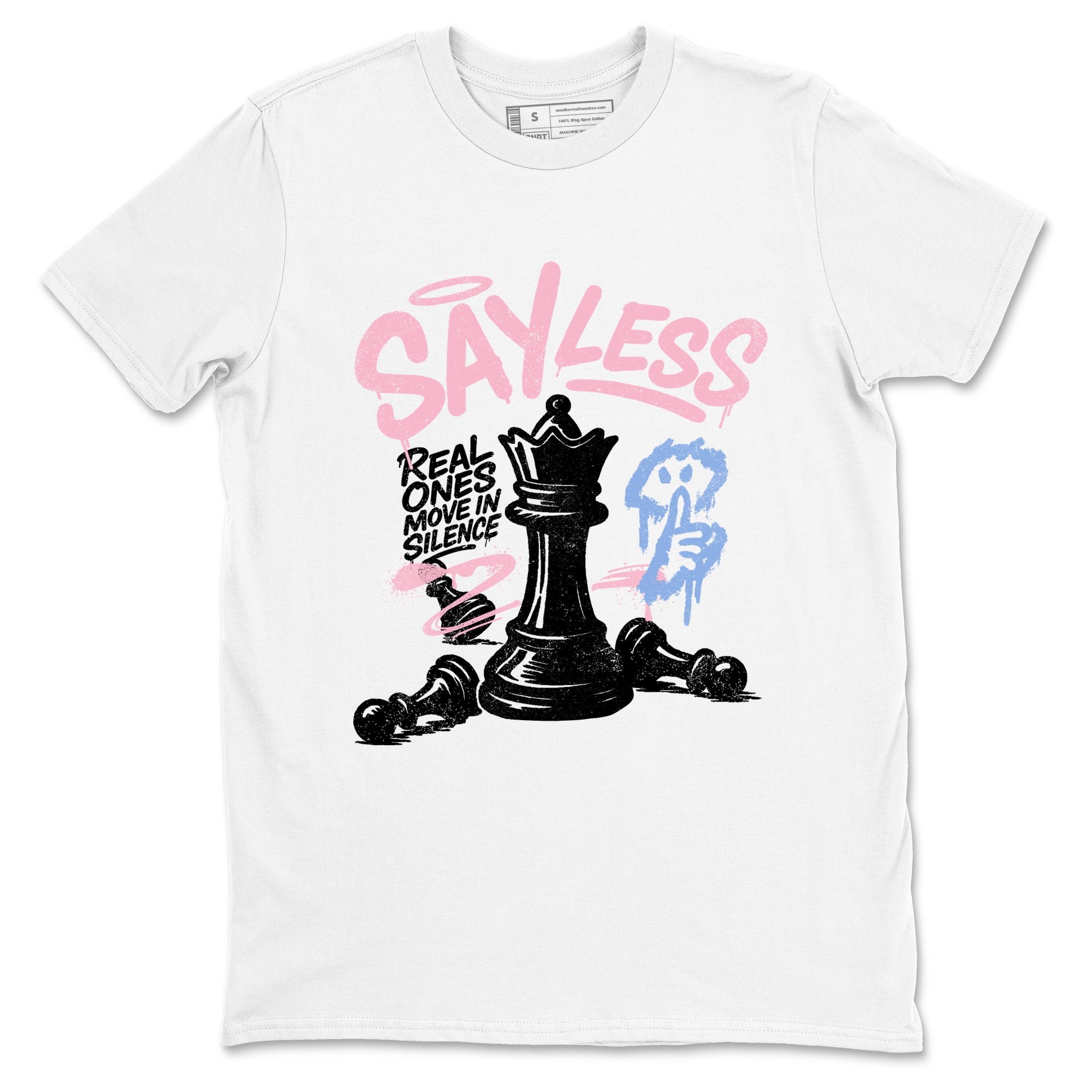 Sneaker match tees  Sneaker Tees To Match Air Jordan 5 Medium Soft Pink Shoes  Say Less Tee White 2