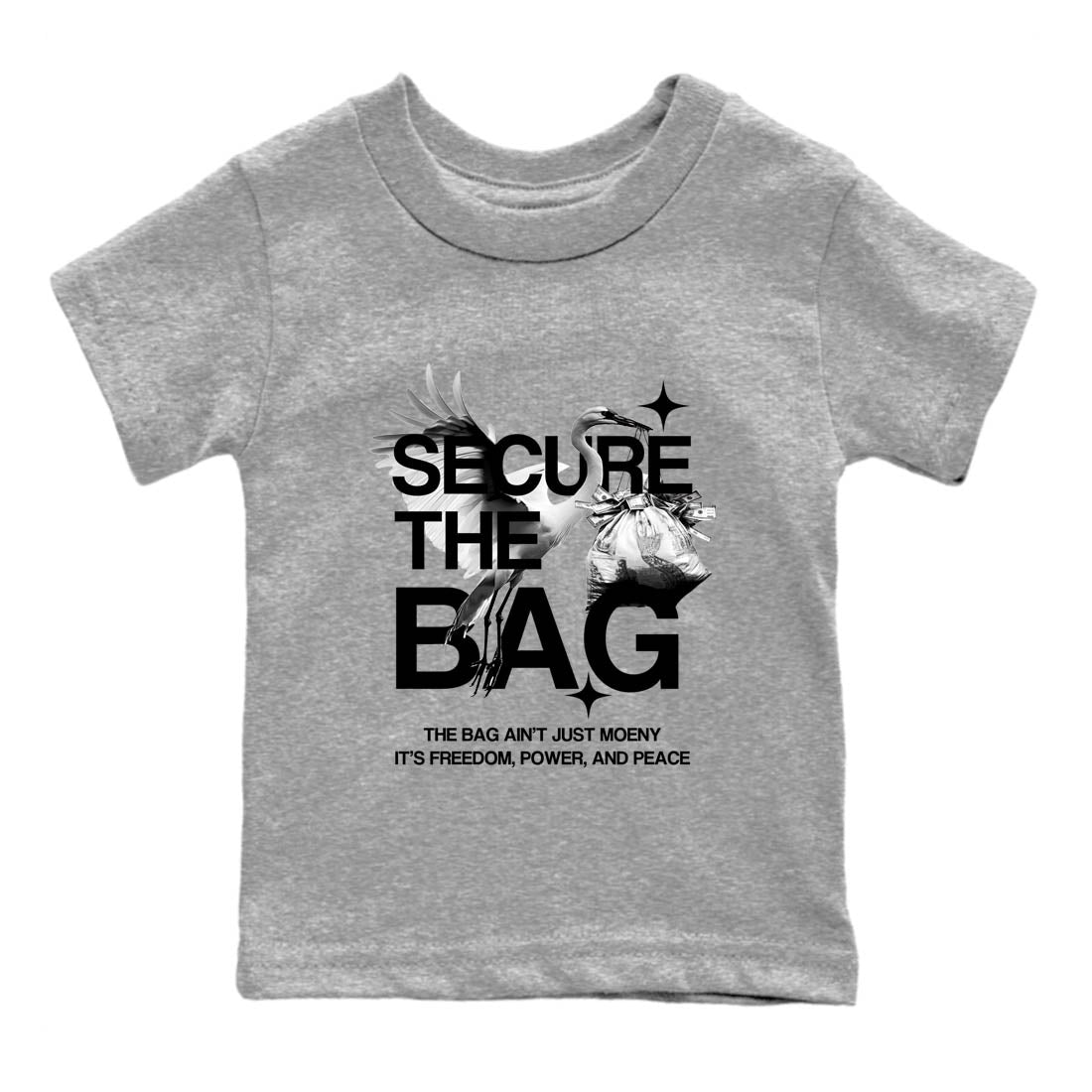 Sneaker Threads  Sneaker Tees To Match Air Jordan 4 Black Cat  Secure The Bag Youth Graphic Tee Heather Grey 2. Perfect for Jordan releases 2025 colorways.