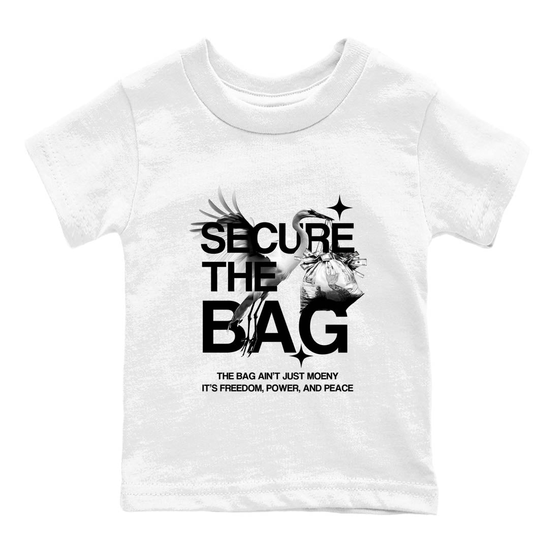 Sneaker Threads  Sneaker Tees To Match Air Jordan 4 Black Cat  Secure The Bag Youth Graphic Tee White 2. Perfect for Jordan releases 2025 colorways.