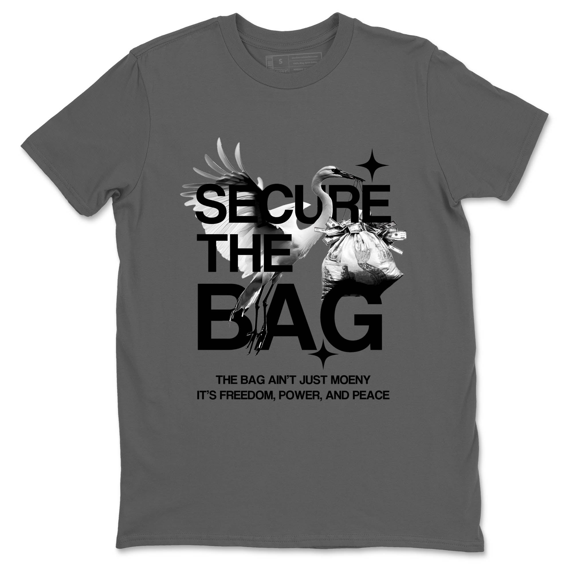 Sneaker Threads  Sneaker Tees To Match Air Jordan 4 Black Cat  Secure The Bag Graphic Tee Cool Grey 2. Perfect for Jordan releases 2025 colorways.