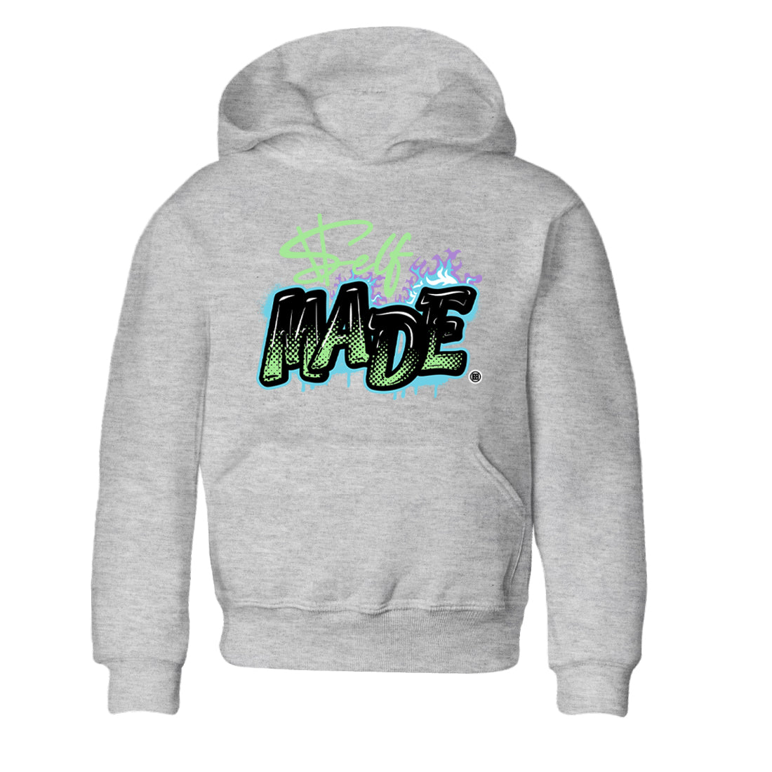 1s Fortune Fly shirts to match jordans Self Made sneaker match tees Air Jordan 1 Fortune Fly match shoes to clothes Drip Gear Zone Youth Baby Heather Grey 2 tee