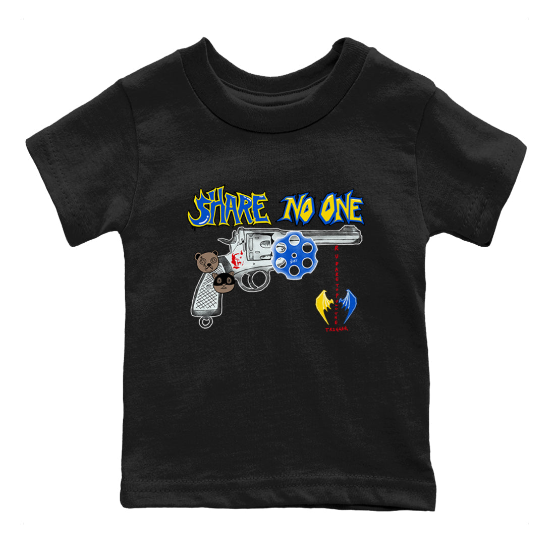 1s Travis Scott Canary shirt to match jordans Share No One sneaker tees Air Jordan 1 Travis Scott Canary SNRT sneaker release tees baby toddler Black 2 cotton Shirt