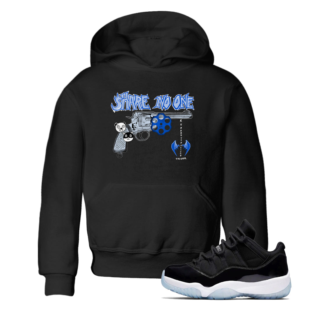 Air Jordan 11 Low Space shirt to match jordans Share No One sneaker tees Air Jordan 11 Low Space Drip Gear Zone baby toddler Black 1 cotton Shirt