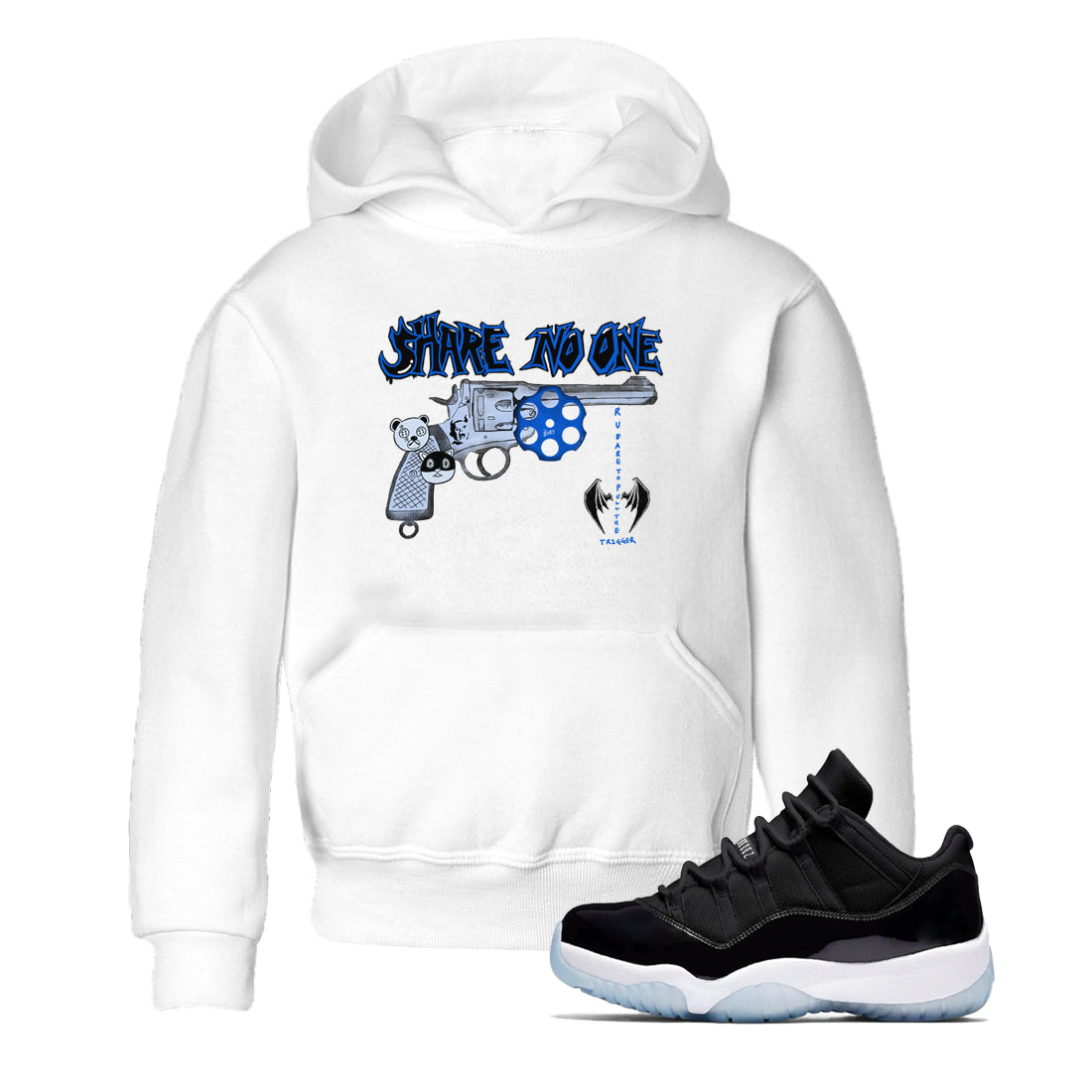 Air Jordan 11 Low Space shirt to match jordans Share No One sneaker tees Air Jordan 11 Low Space Drip Gear Zone baby toddler White 1 cotton Shirt