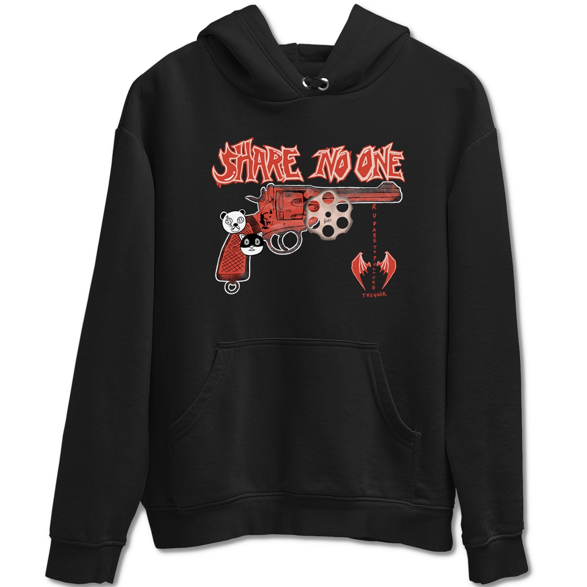 AJ13 Dune Red shirts to match jordans Share No One sneaker match tees Air Jordan 13 Dune Red Drip Gear Zone streetwear brand Black 2 unisex cotton tee