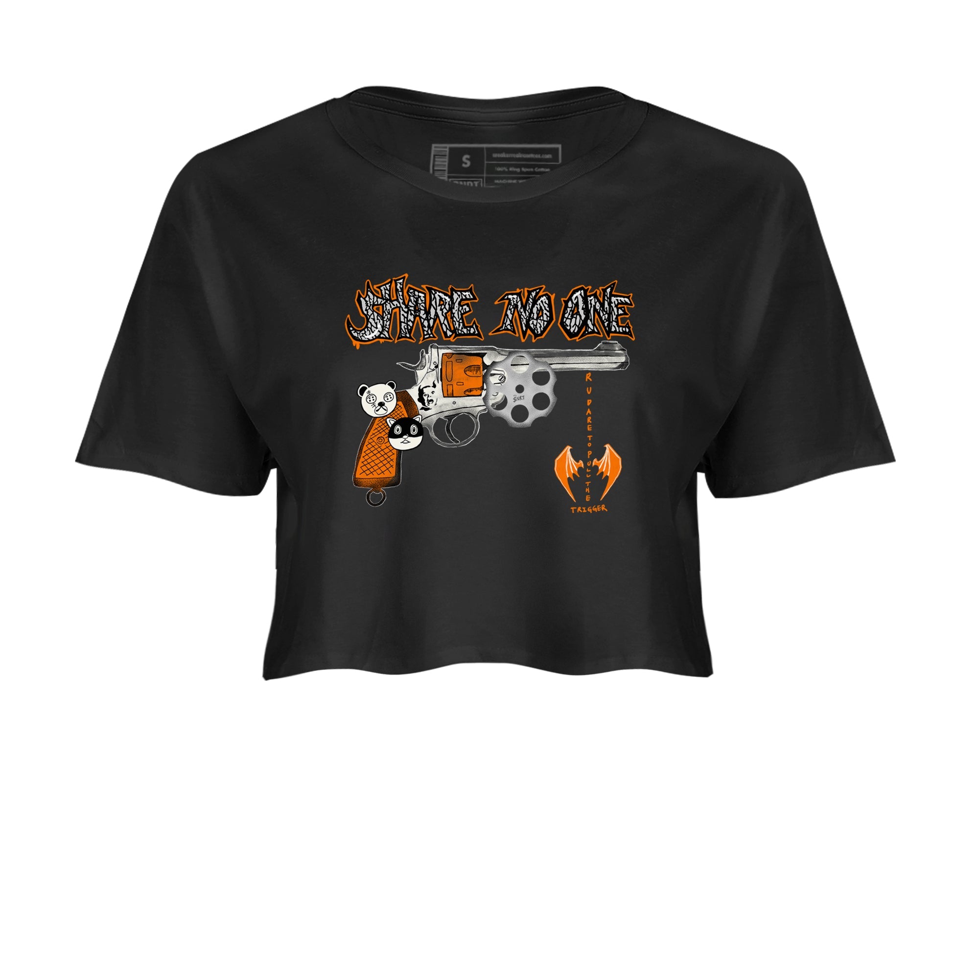 3s Georgia Peach shirt to match jordans Share No One sneaker tees Air Jordan 3 Georgia Peach Drip Gear Zone Black 2 crop length shirt