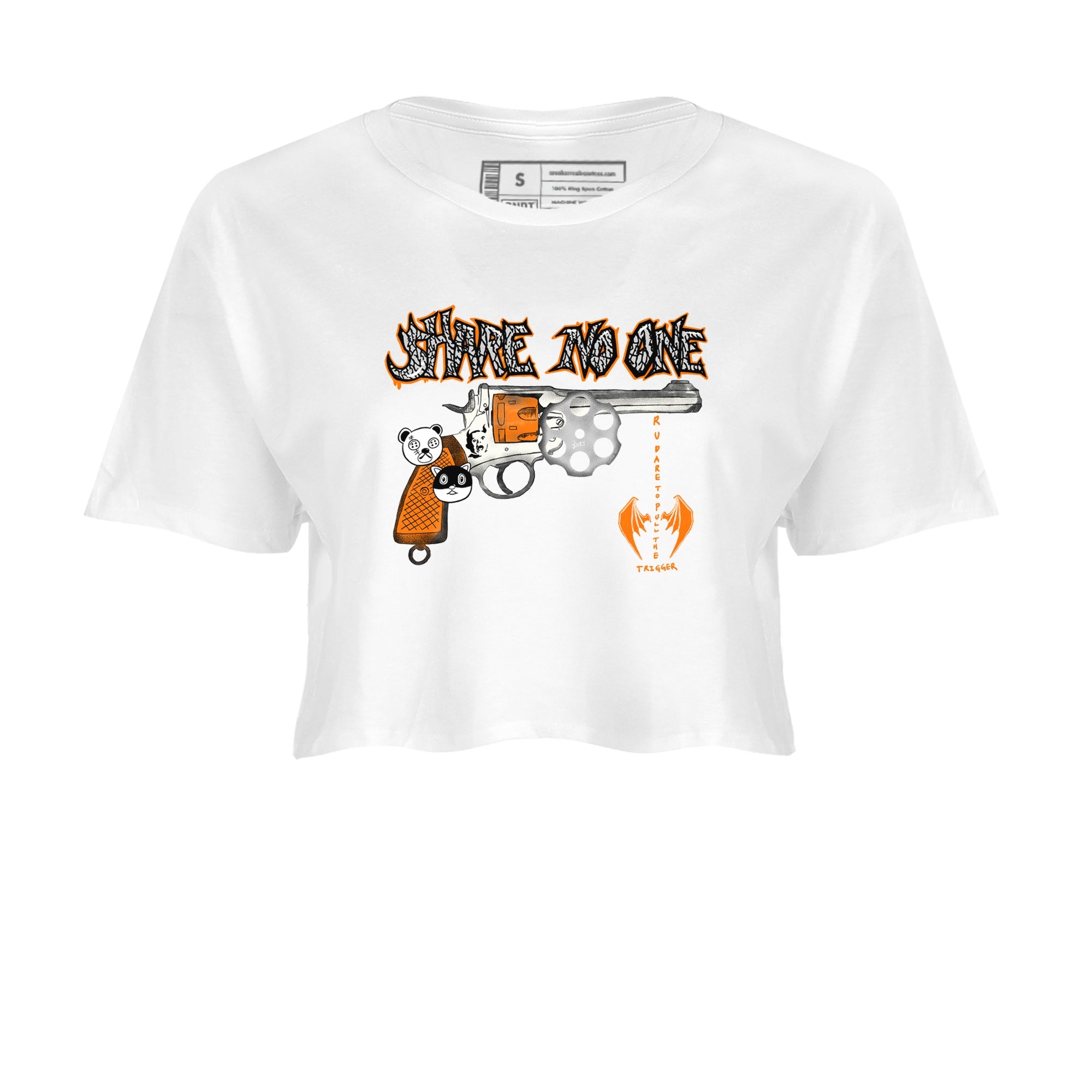 3s Georgia Peach shirt to match jordans Share No One sneaker tees Air Jordan 3 Georgia Peach Drip Gear Zone White 2 crop length shirt