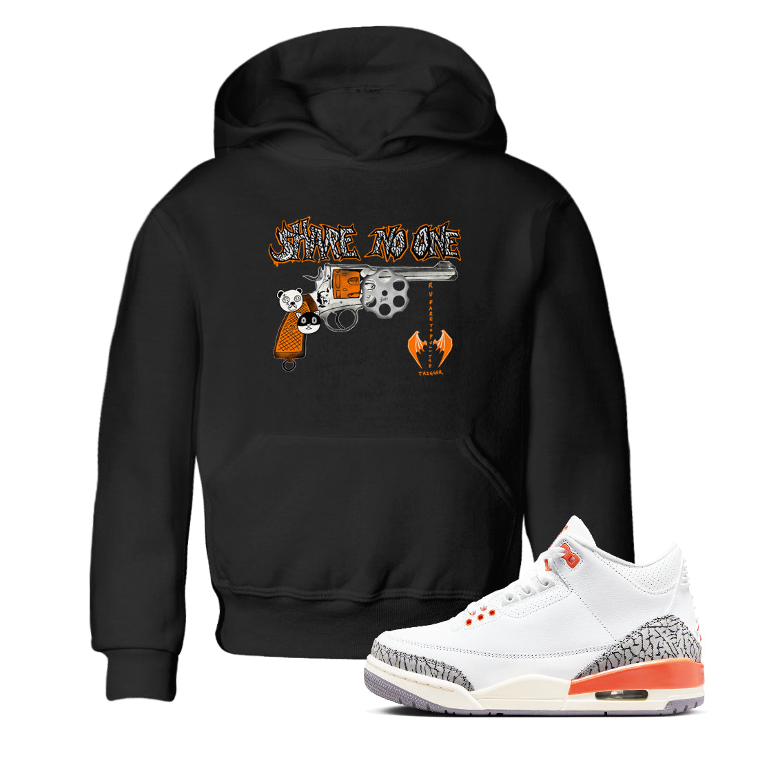 3s Georgia Peach shirt to match jordans Share No One sneaker tees Air Jordan 3 Georgia Peach Drip Gear Zone baby toddler Black 1 cotton Shirt