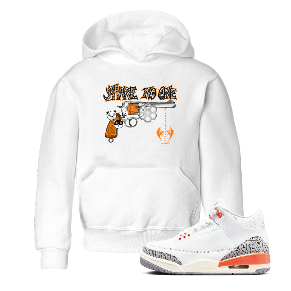 3s Georgia Peach shirt to match jordans Share No One sneaker tees Air Jordan 3 Georgia Peach Drip Gear Zone baby toddler White 1 cotton Shirt