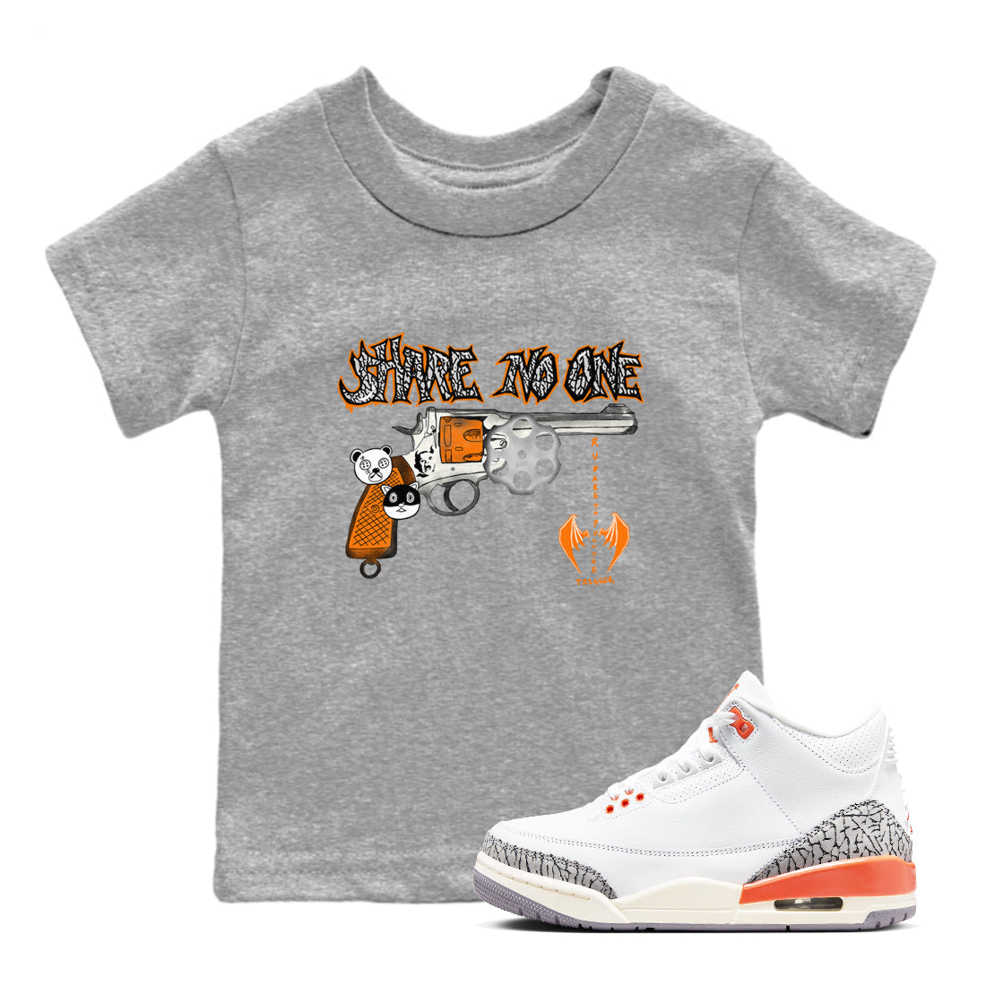3s Georgia Peach shirt to match jordans Share No One sneaker tees Air Jordan 3 Georgia Peach Drip Gear Zone baby toddler Heather Grey 1 cotton Shirt