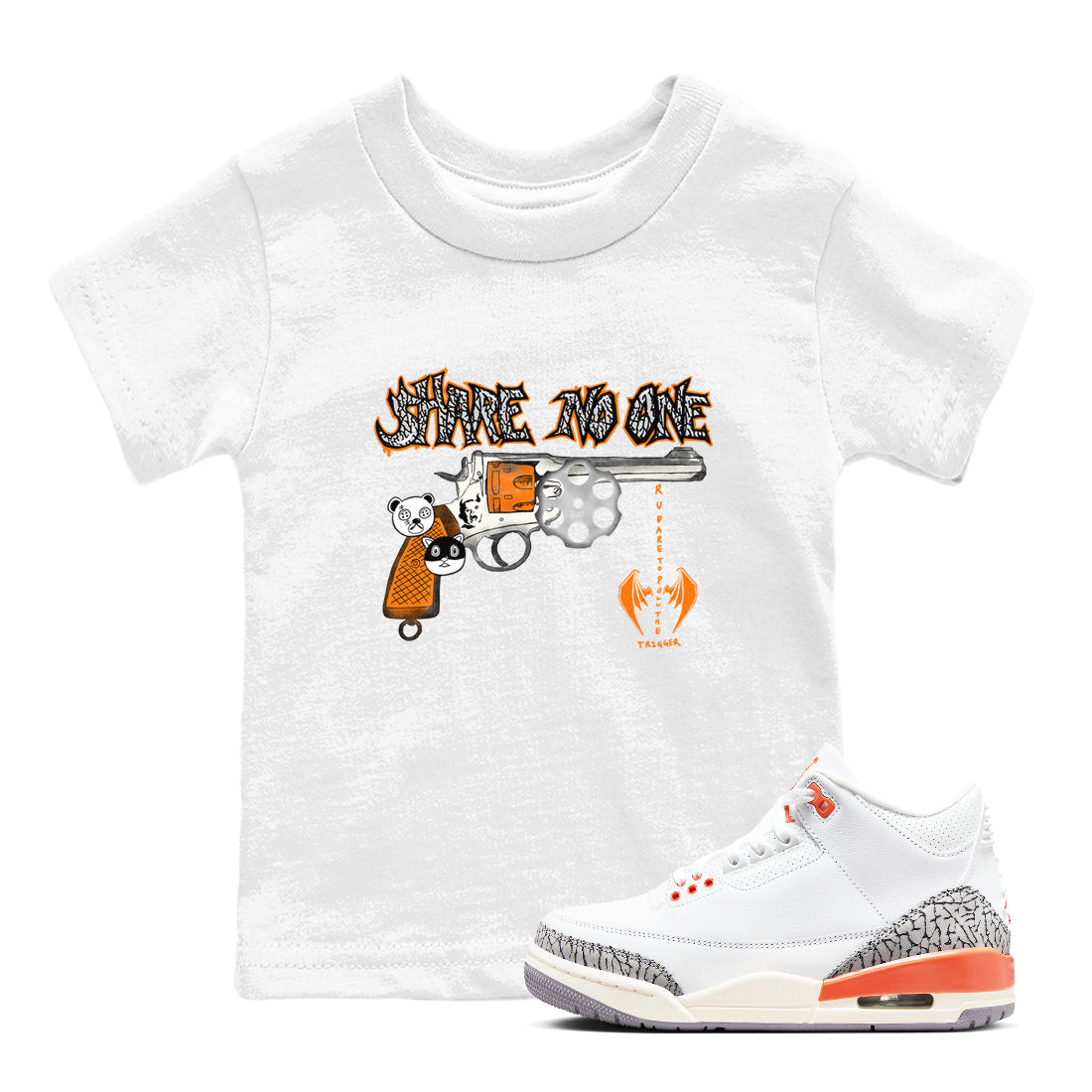 3s Georgia Peach shirt to match jordans Share No One sneaker tees Air Jordan 3 Georgia Peach Drip Gear Zone baby toddler White 1 cotton Shirt