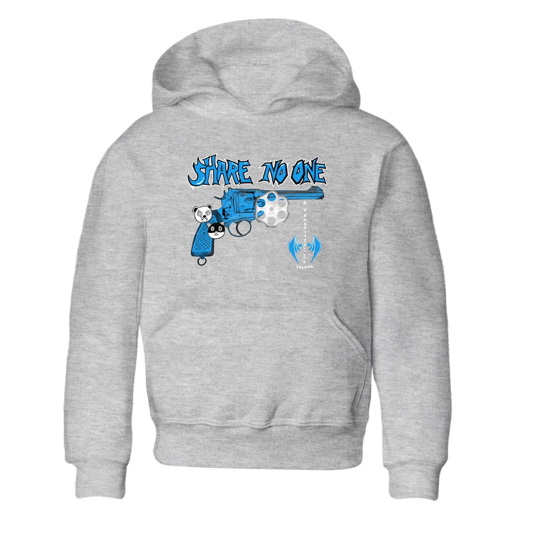 Air Jordan 4 Military Blue shirt to match jordans Share No One sneaker tees Air Jordan 4 Military Blue Drip Gear Zone baby toddler Heather Grey 2 cotton Shirt
