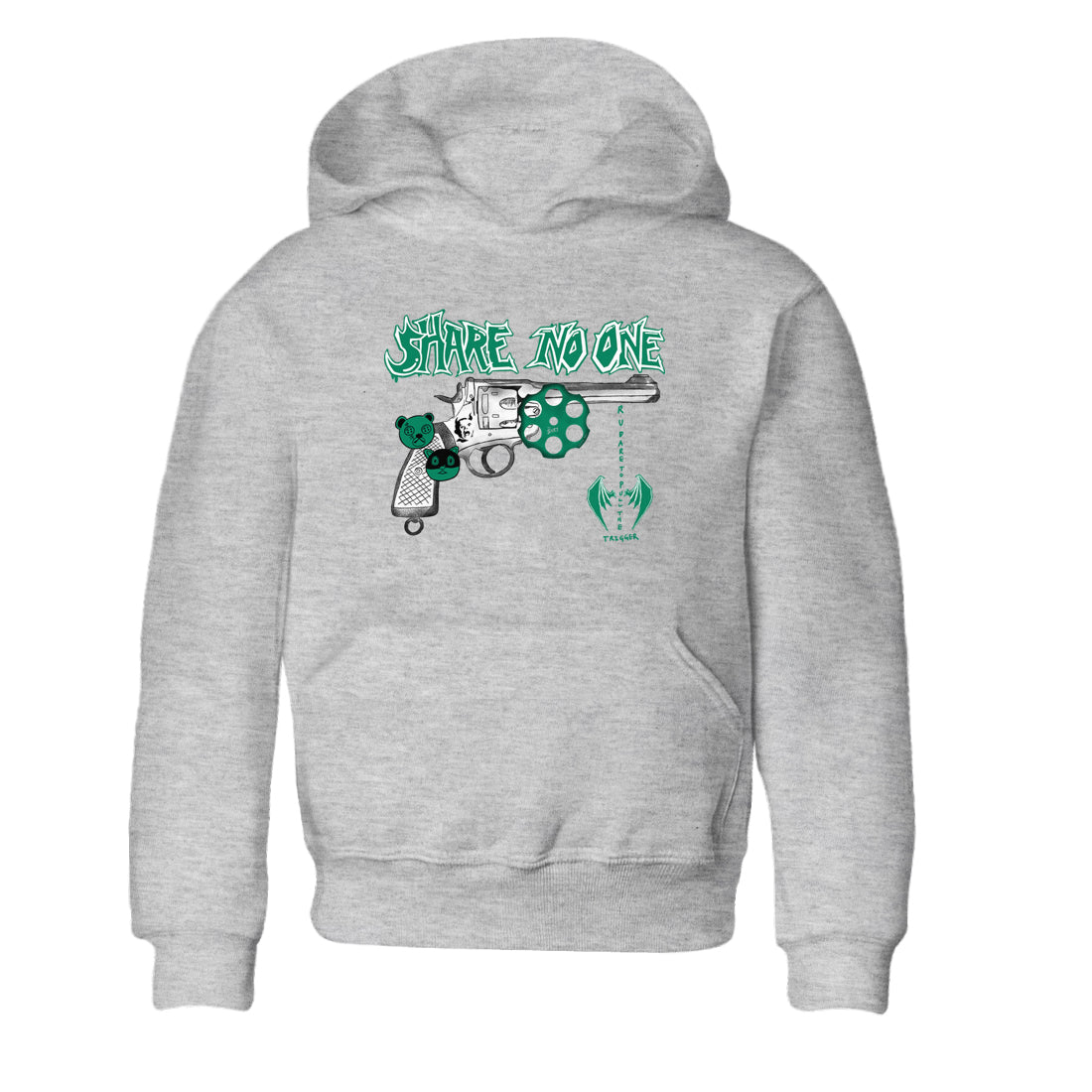 4s Oxidized Green shirts to match jordans Share No One sneaker match tees Air Jordan 4 Oxidized Green Drip Gear Zone streetwear brand Baby and Youth Heather Grey 2 cotton tee