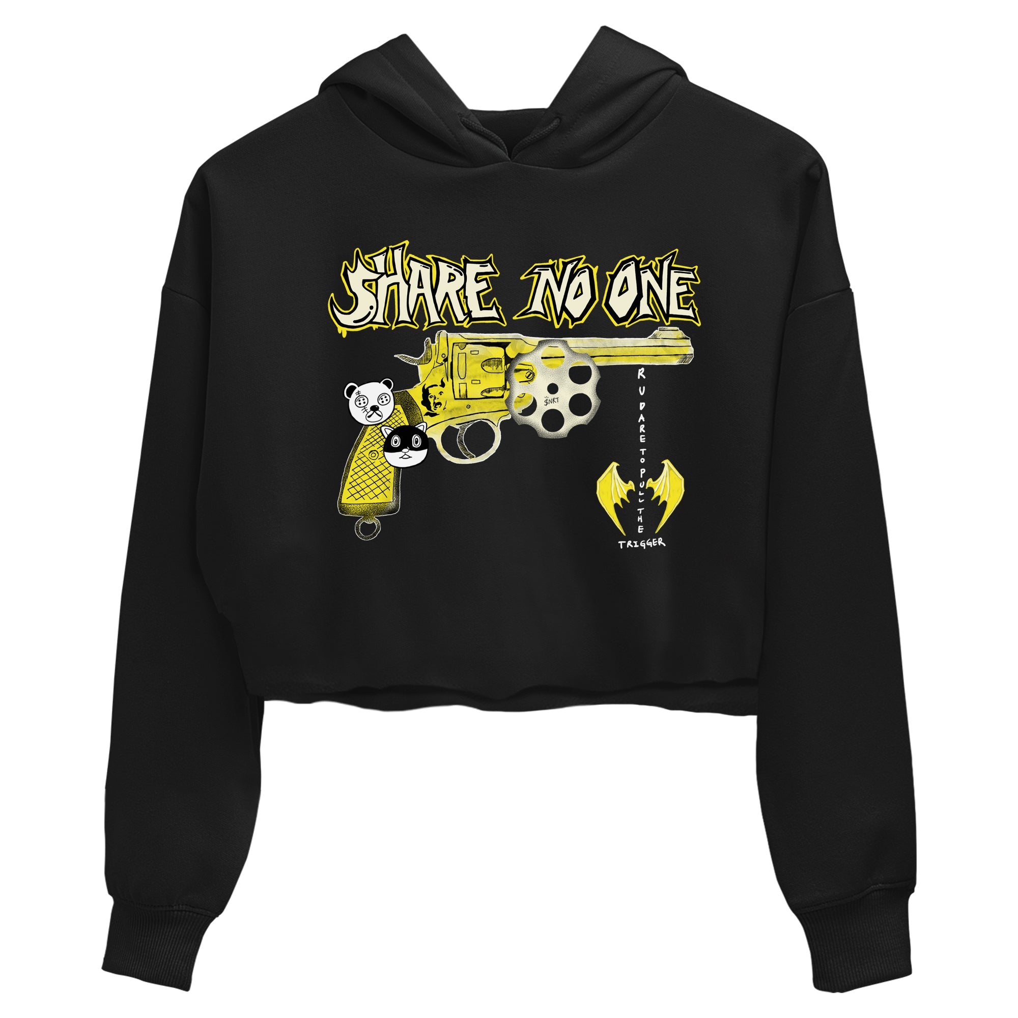 4s Vivid Sulfur shirt to match jordans Share No One sneaker tees Air Jordan 4 Vivid Sulfur Drip Gear Zone Black 2 crop length shirt