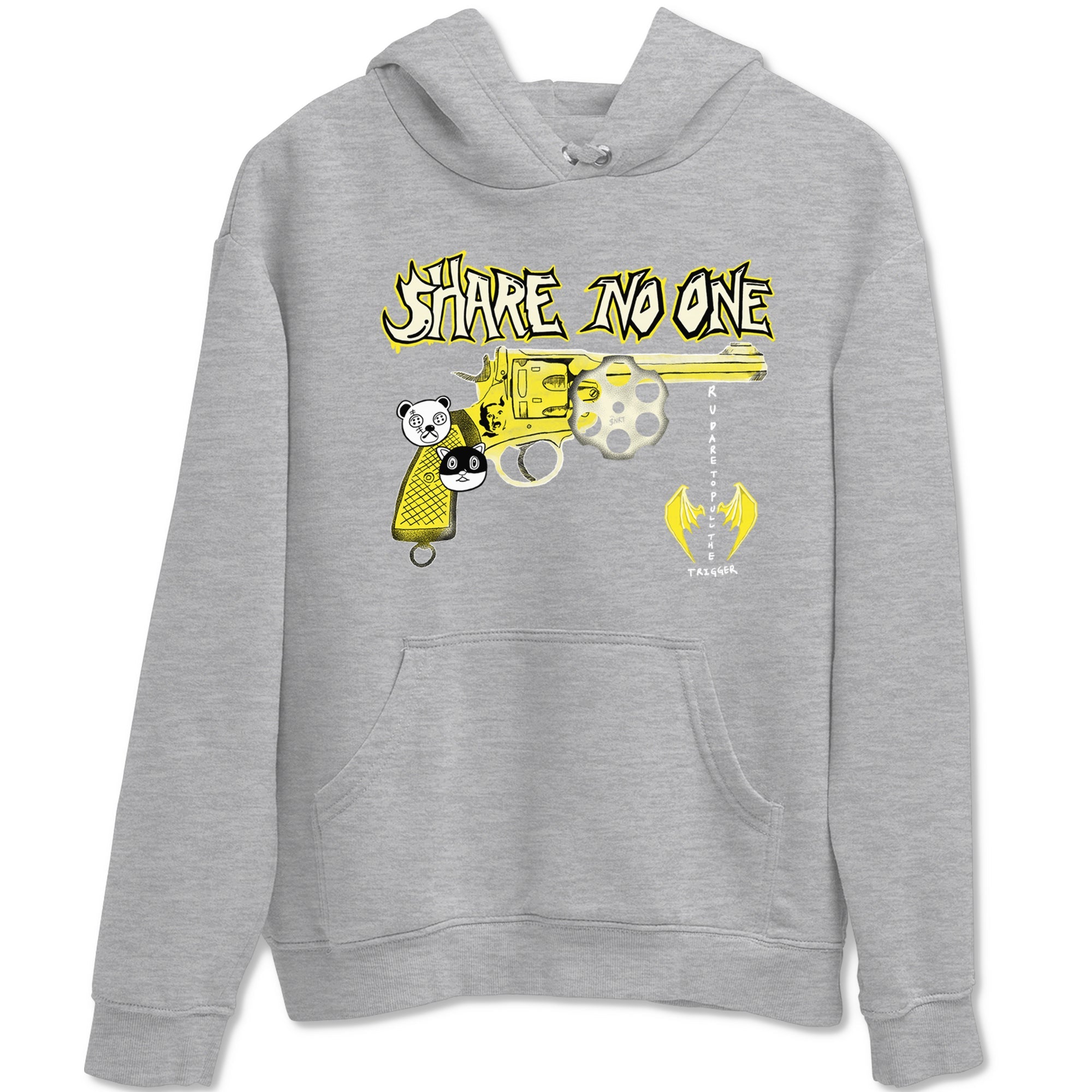 4s Vivid Sulfur shirt to match jordans Share No One sneaker tees Air Jordan 4 Vivid Sulfur Drip Gear Zone unisex cotton Heather Grey 2 crew neck shirt