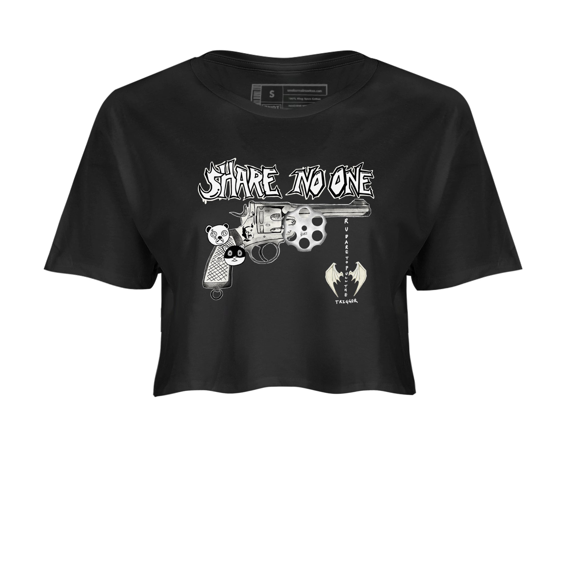 5s Sail shirt to match jordans Share No One sneaker tees Air Jordan 5 Sail Drip Gear Zone Black 2 crop length shirt