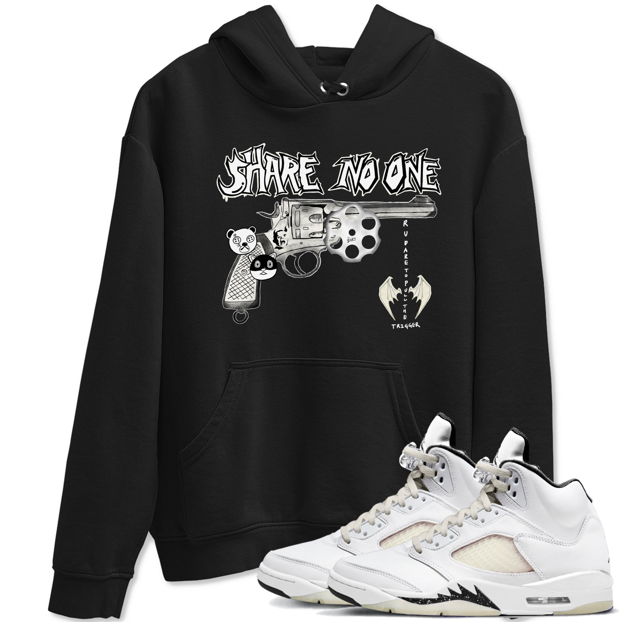 5s Sail shirt to match jordans Share No One sneaker tees Air Jordan 5 Sail Drip Gear Zone unisex cotton Black 1 crew neck shirt