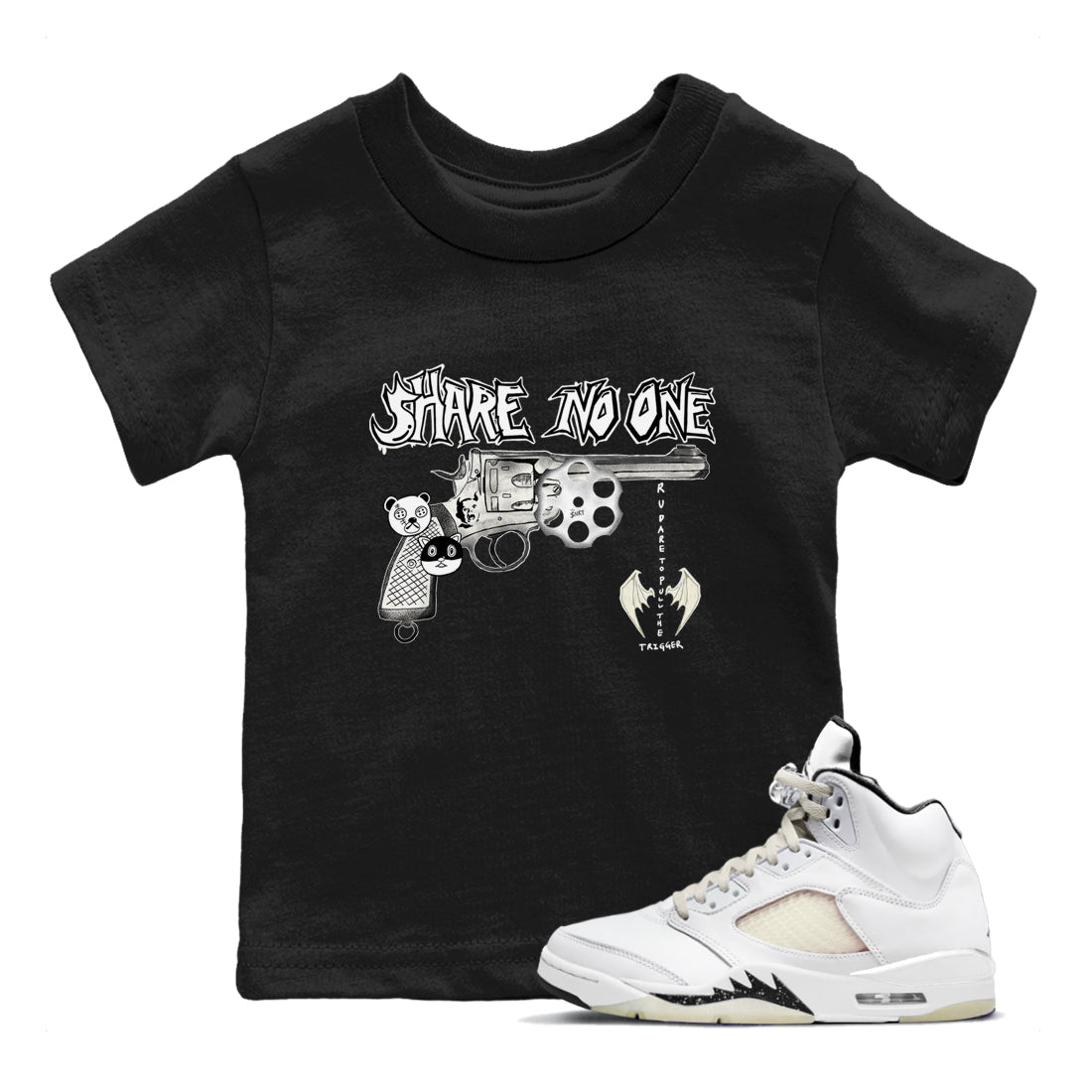 5s Sail shirt to match jordans Share No One sneaker tees Air Jordan 5 Sail Drip Gear Zone baby toddler Black 1 cotton Shirt