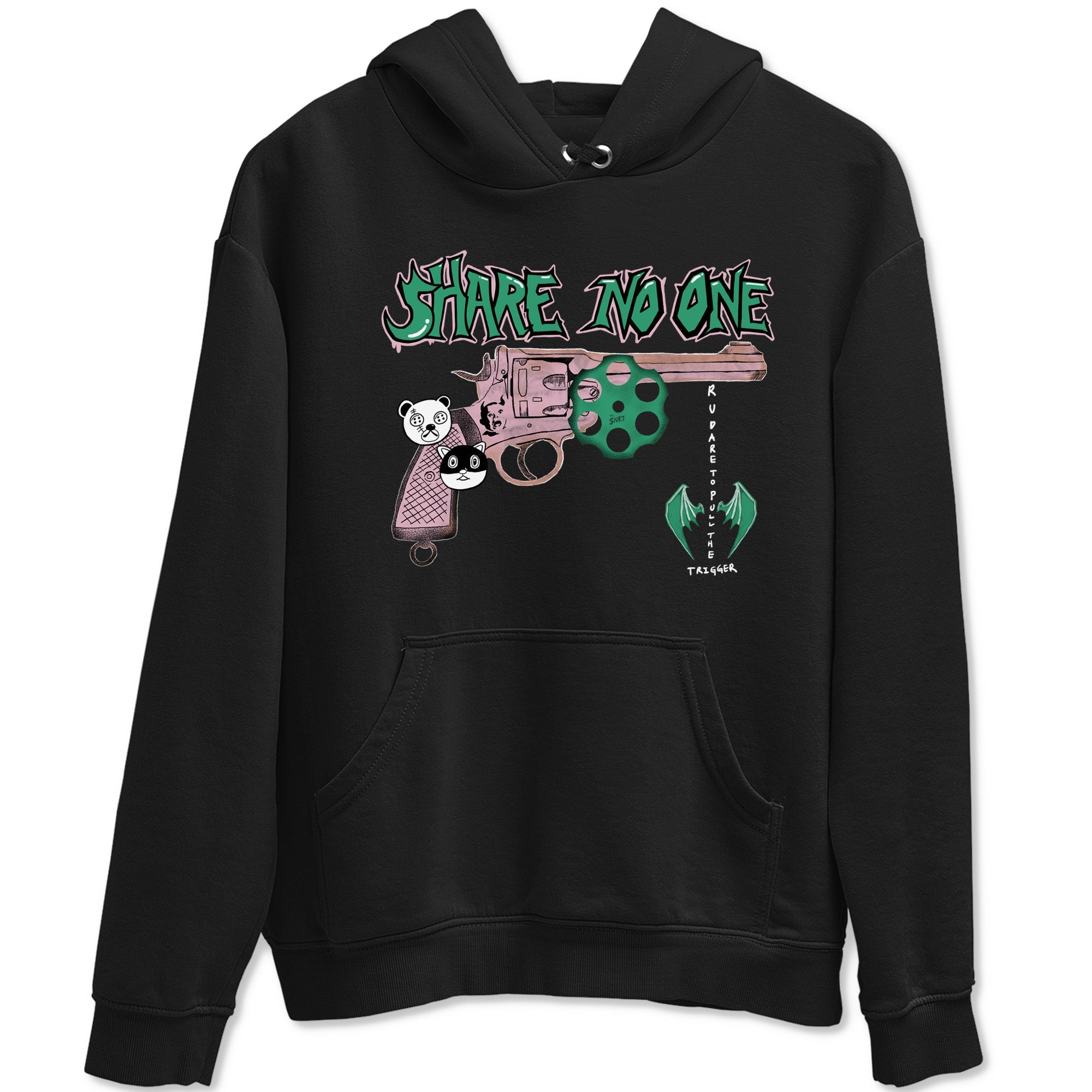 Dunk Medium Soft Pink Malachite shirt to match jordans Share No One sneaker tees Dunk Medium Soft Pink Malachite Drip Gear Zone unisex cotton Black 2 crew neck shirt