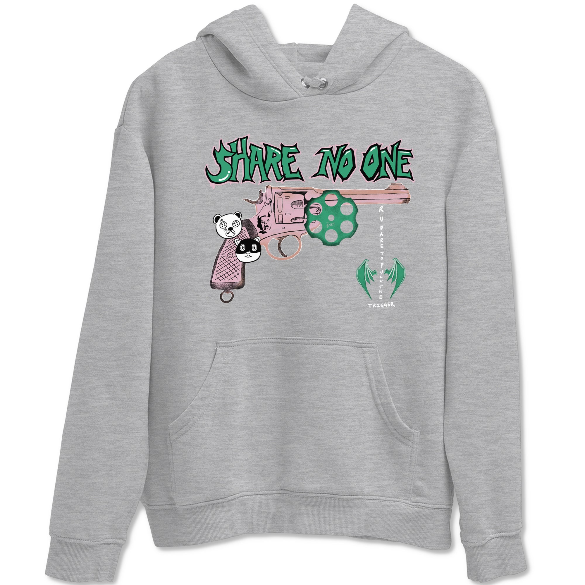 Dunk Medium Soft Pink Malachite shirt to match jordans Share No One sneaker tees Dunk Medium Soft Pink Malachite Drip Gear Zone unisex cotton Heather Grey 2 crew neck shirt