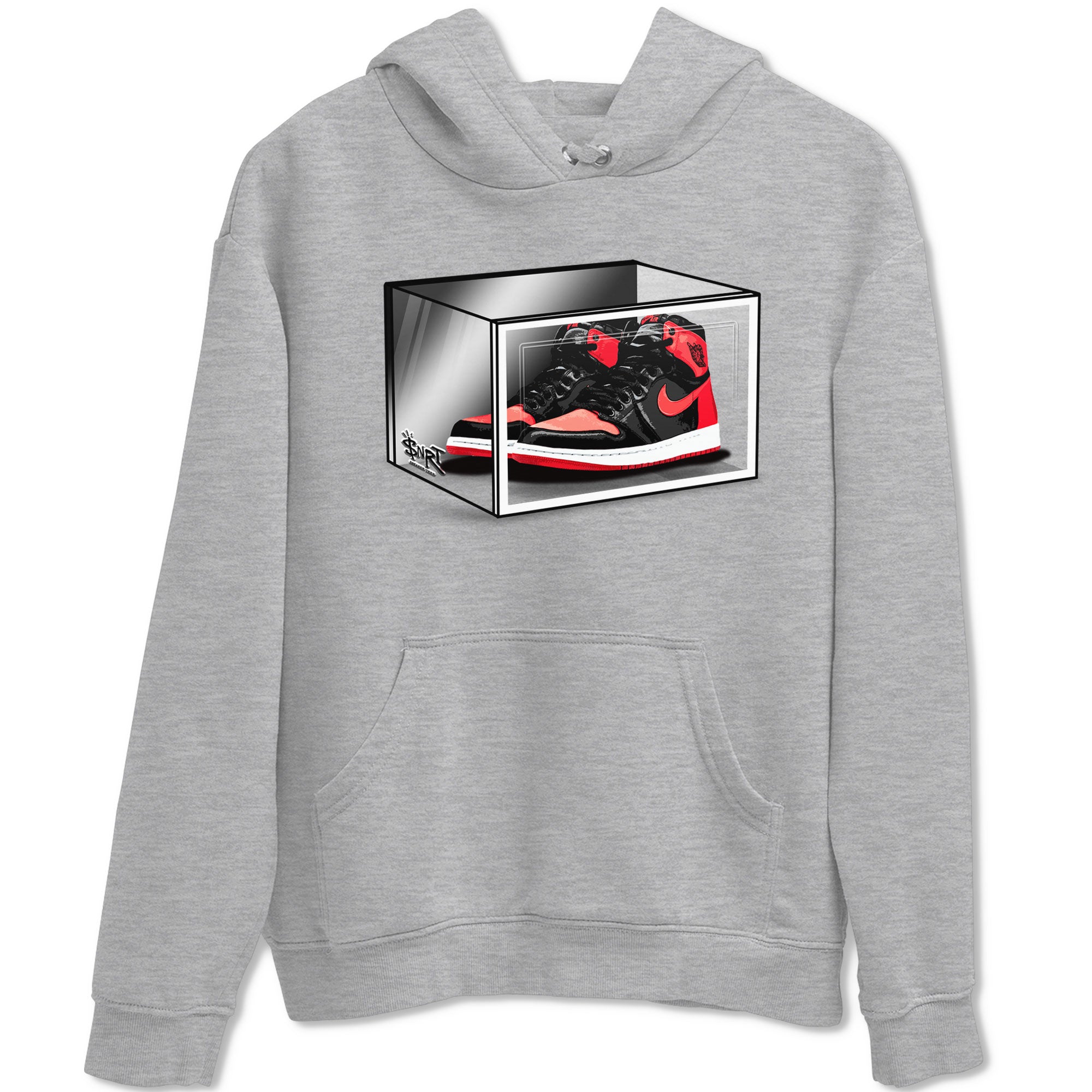 Air Jordan 1 Retro High OG Satin Bred shirt to match jordans Shoe Box sneaker release tees Air Jordan 1 Satin Bred Drip Gear Zone Unisex Streetwear Clothing Heather Grey 2 T-Shirt