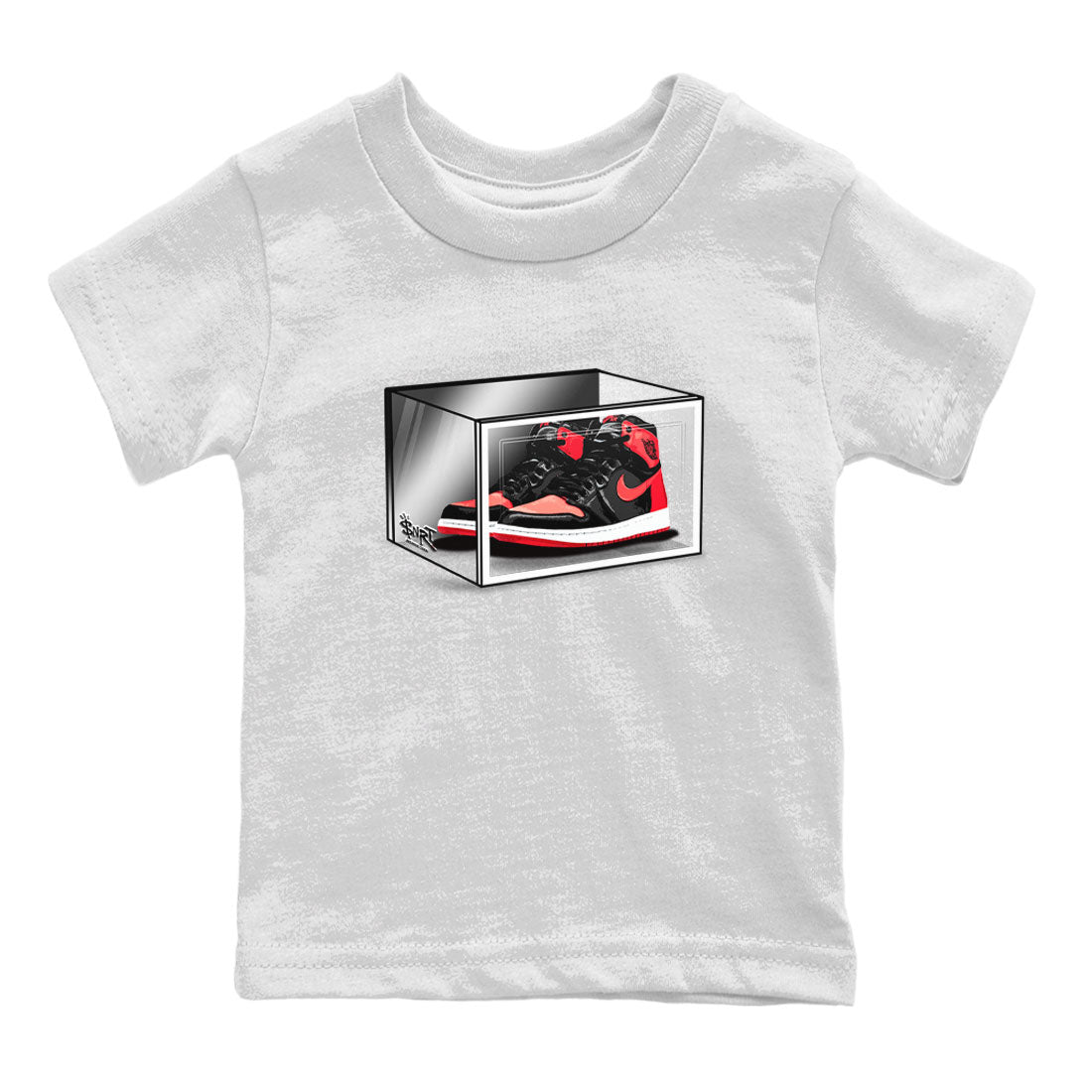Air Jordan 1 Retro High OG Satin Bred shirt to match jordans Shoe Box sneaker release tees Air Jordan 1 Satin Bred Drip Gear Zone Baby Toddler White 2 T-Shirt