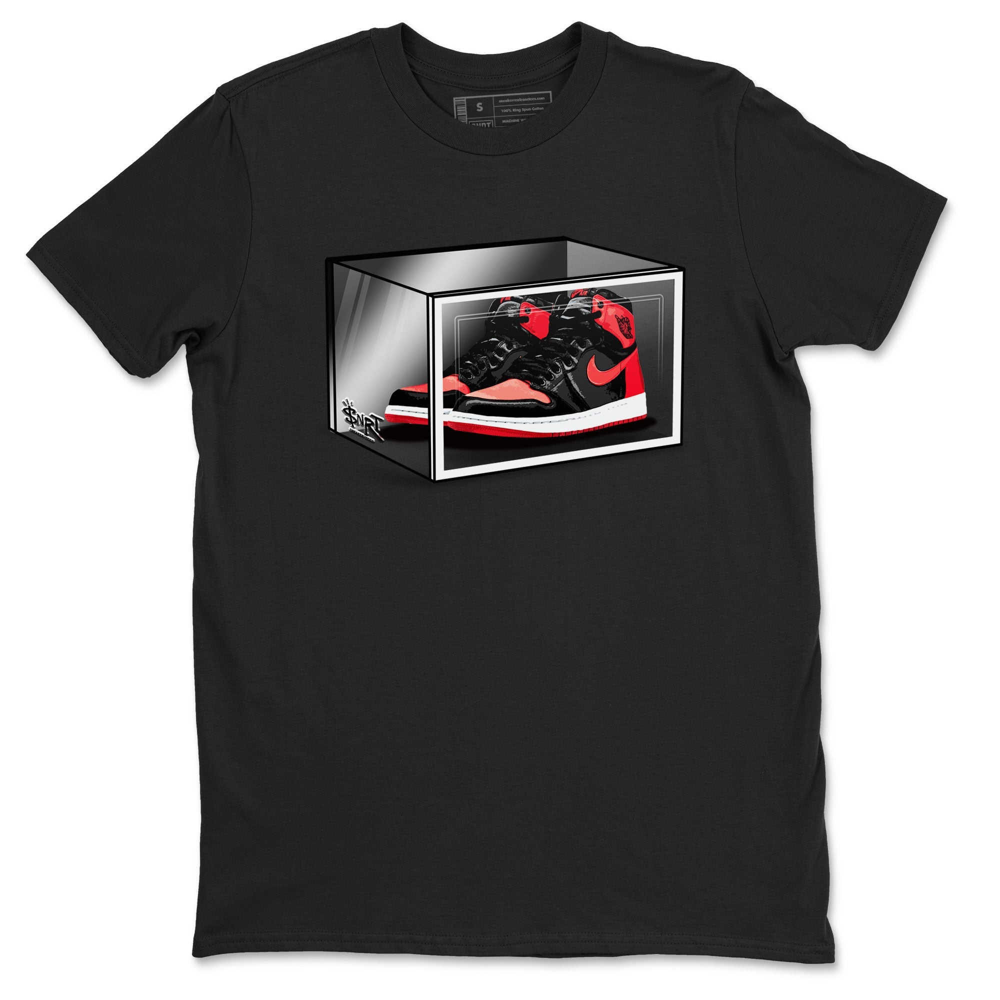 Air Jordan 1 Retro High OG Satin Bred shirt to match jordans Shoe Box sneaker release tees Air Jordan 1 Satin Bred Drip Gear Zone Unisex Streetwear Clothing Black 2 T-Shirt