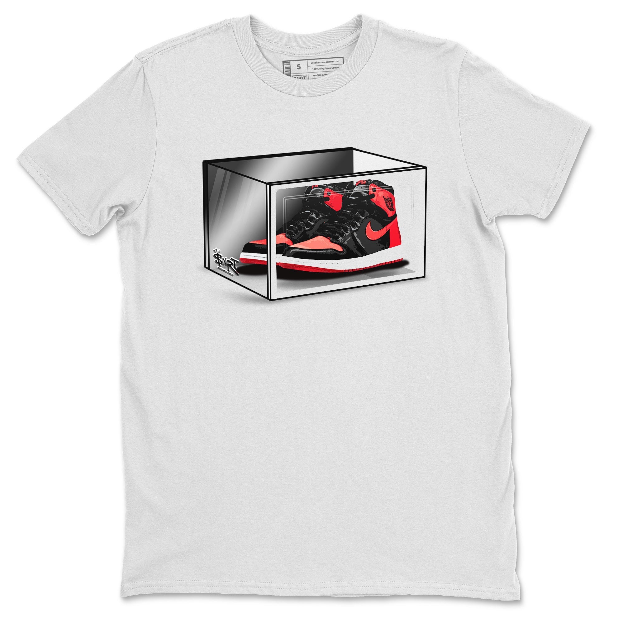 Air Jordan 1 Retro High OG Satin Bred shirt to match jordans Shoe Box sneaker release tees Air Jordan 1 Satin Bred Drip Gear Zone Unisex Streetwear Clothing White 2 T-Shirt