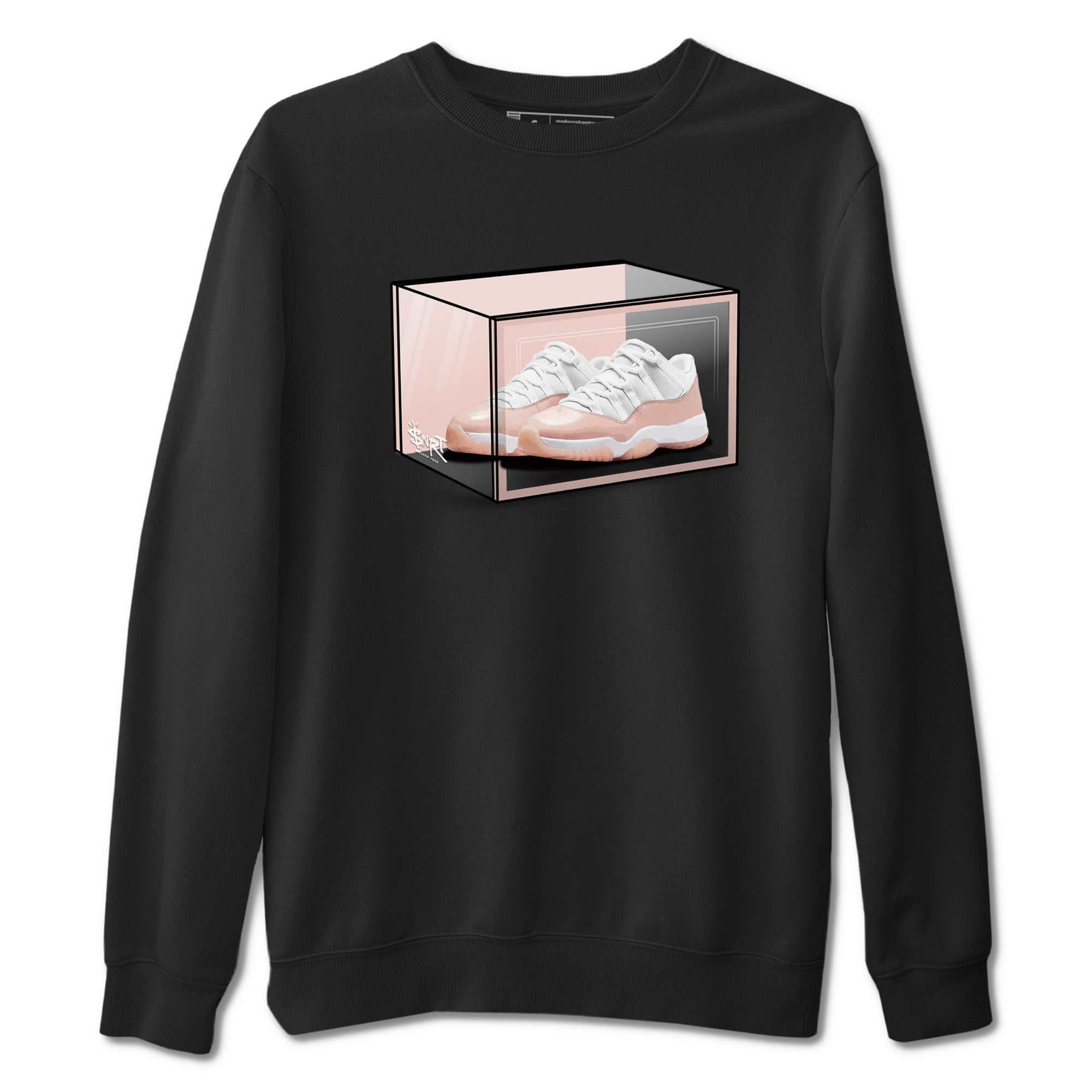Air Jordan 11 Low Legend Pink shirts to match jordans Shoe Box sneaker match tees 11s Legend Pink Drip Gear Zone streetwear brand Black 2 unisex cotton tee
