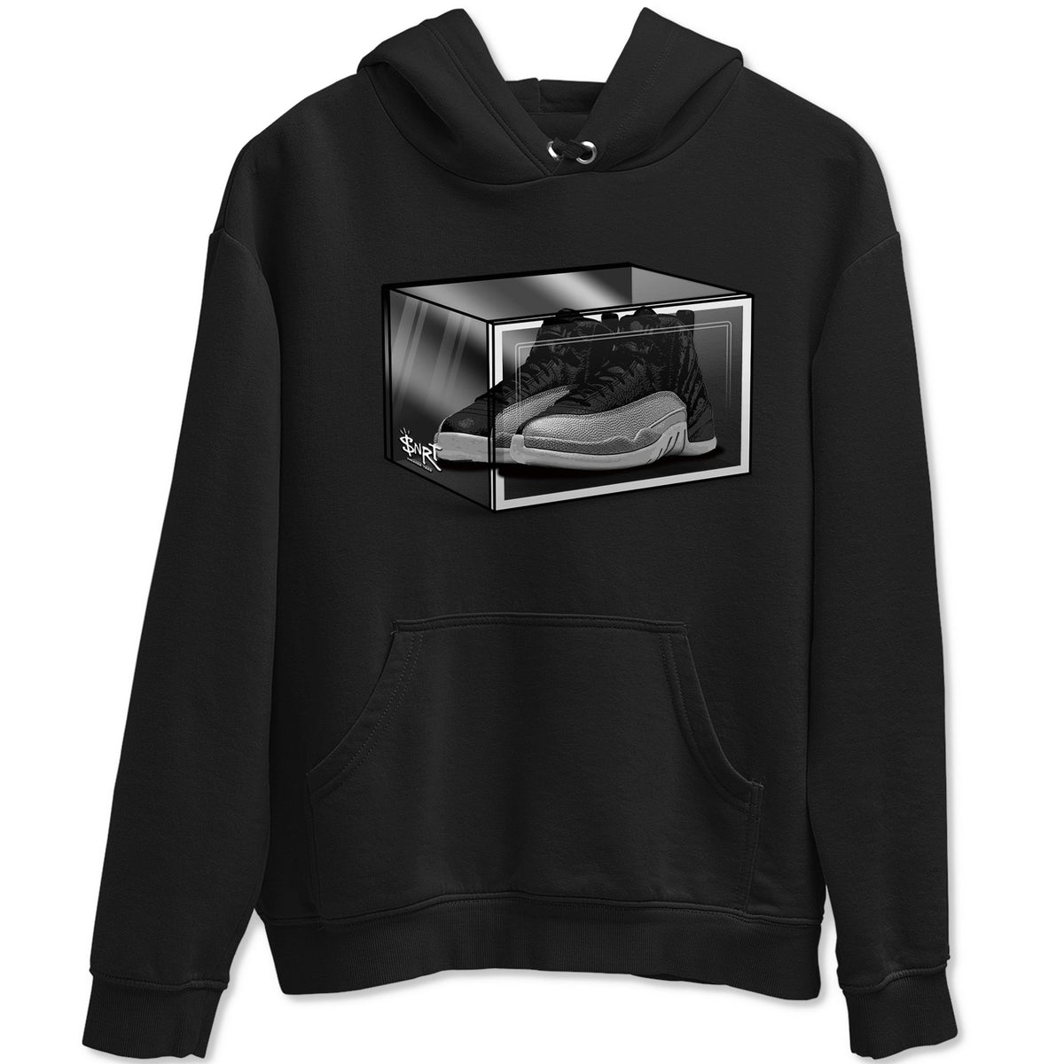 12s Black Wolf Grey shirts to match jordans Shoe Box sneaker match tees Air Jordan 12 Black Wolf Grey match shoes to clothes Drip Gear Zone unisex cotton Black 2 shirts