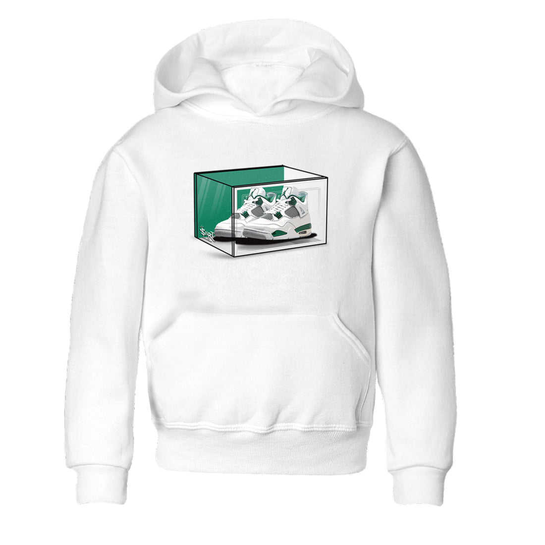4s Oxidized Green shirts to match jordans Shoe Box sneaker match tees Air Jordan 4 Oxidized Green Drip Gear Zone streetwear brand Baby and Youth White 2 cotton tee