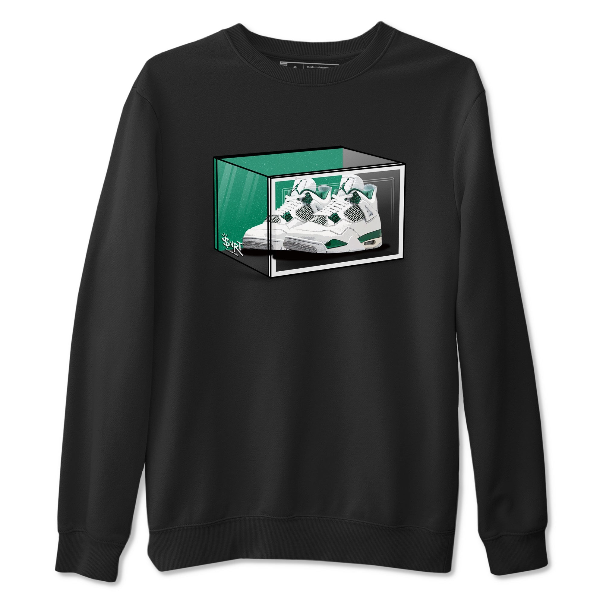 4s Oxidized Green shirts to match jordans Shoe Box sneaker match tees Air Jordan 4 Oxidized Green Drip Gear Zone streetwear brand Black 2 unisex cotton tee