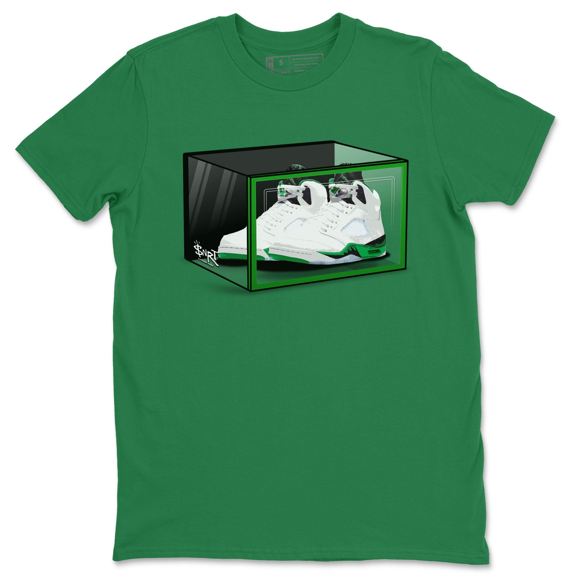 AJ5 Retro Lucky Green shirt to match jordans Shoe Box sneaker tees Air Jordan 5 Retro Lucky Green Drip Gear Zone Casual Crew Neck T-Shirt Unisex Kelly Green 2 T-Shirt