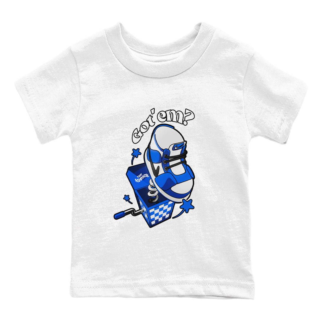 AJ1 Game Royal shirt to match jordans Shoe In The Box sneaker tees Air Jordan 1 Game Royal Drip Gear Zone baby toddler White 2 cotton Shirt