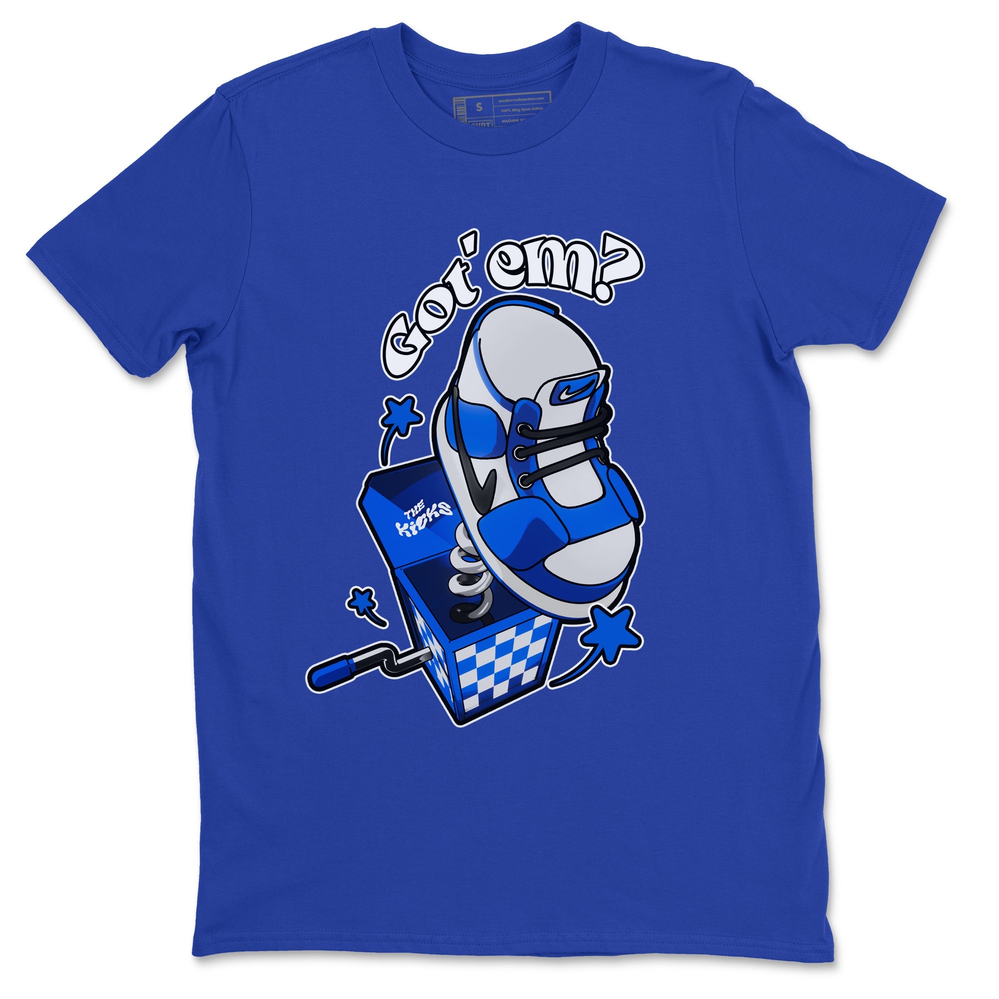 AJ1 Game Royal shirt to match jordans Shoe In The Box sneaker tees Air Jordan 1 Game Royal Drip Gear Zone unisex cotton Royal Blue 2 crew neck shirt